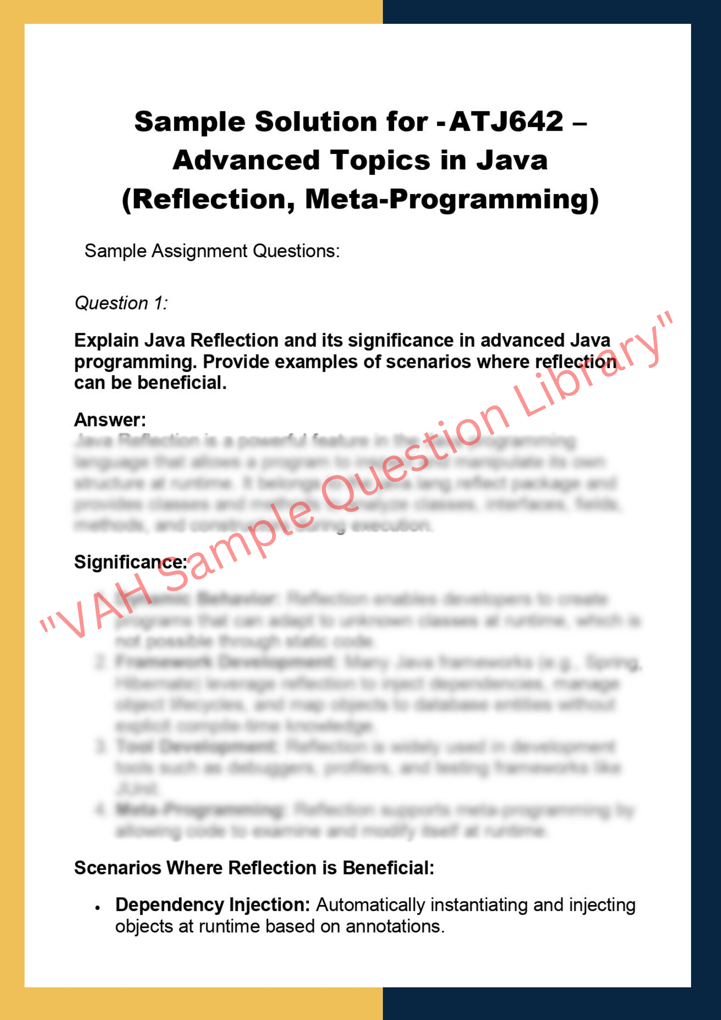 ATJ642 – Advanced Topics in Java (Reflection, Meta-Programming) 0