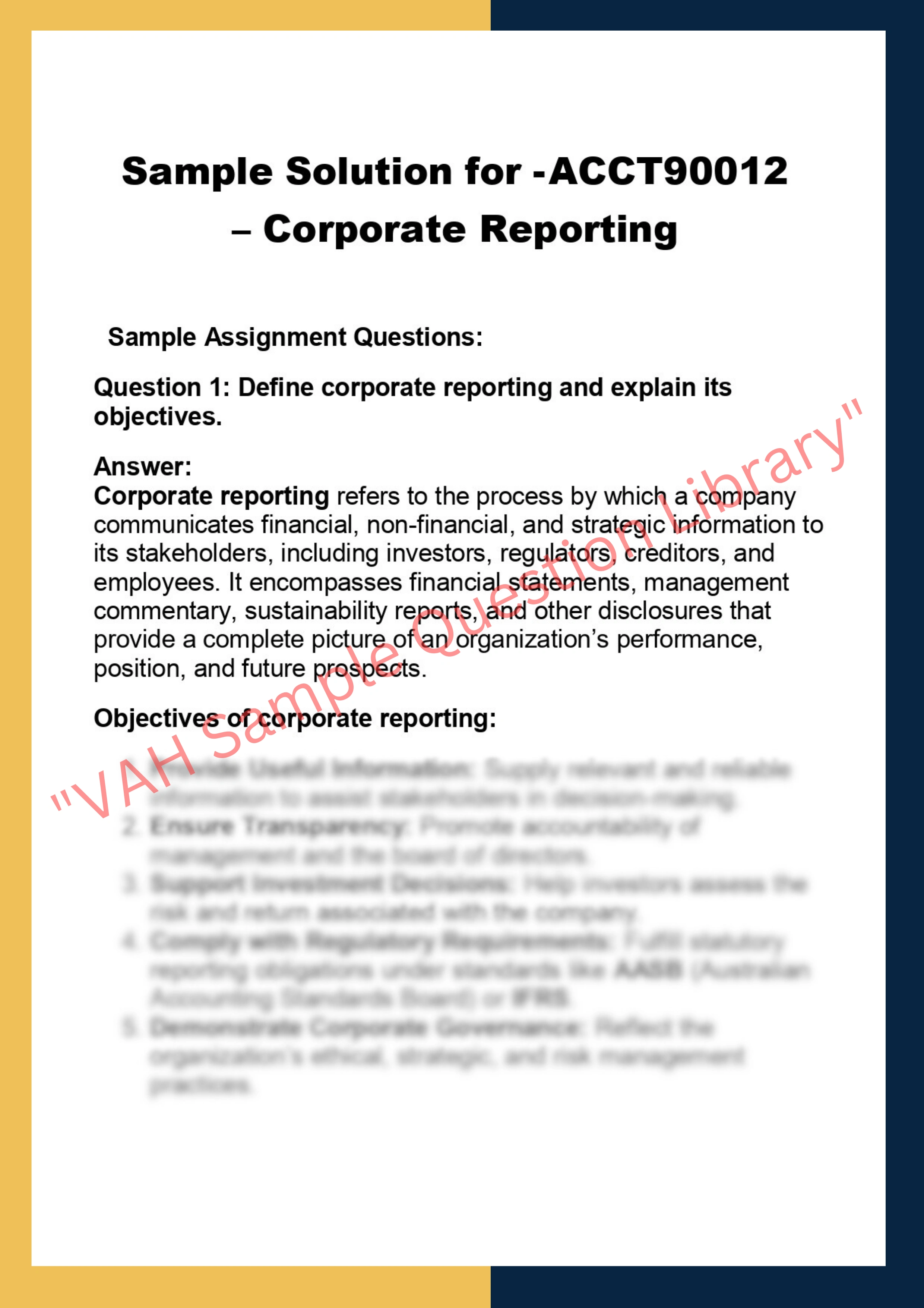 ACCT90012  – Corporate Reporting 0