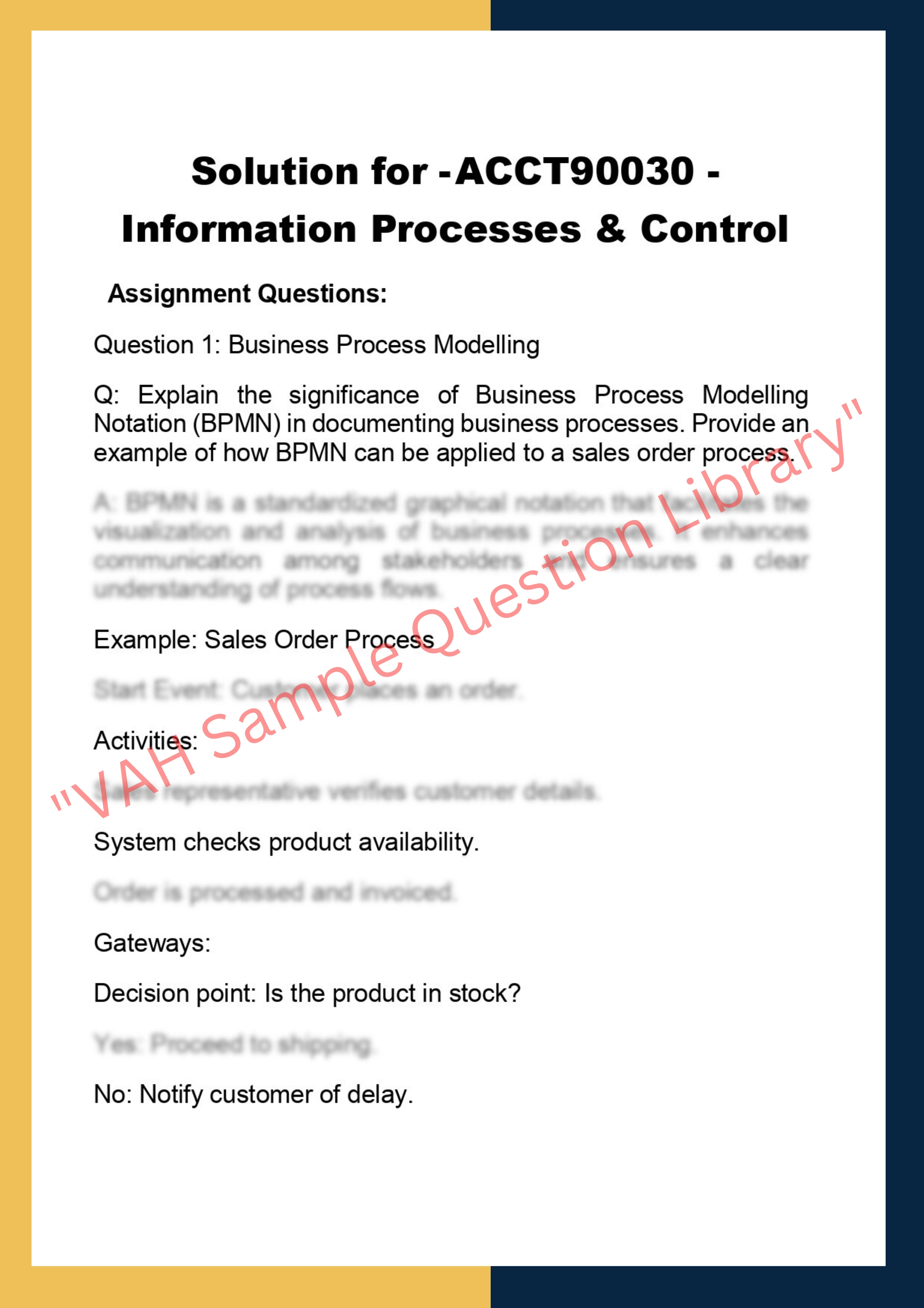 ACCT90030 - Information Processes & Control 0