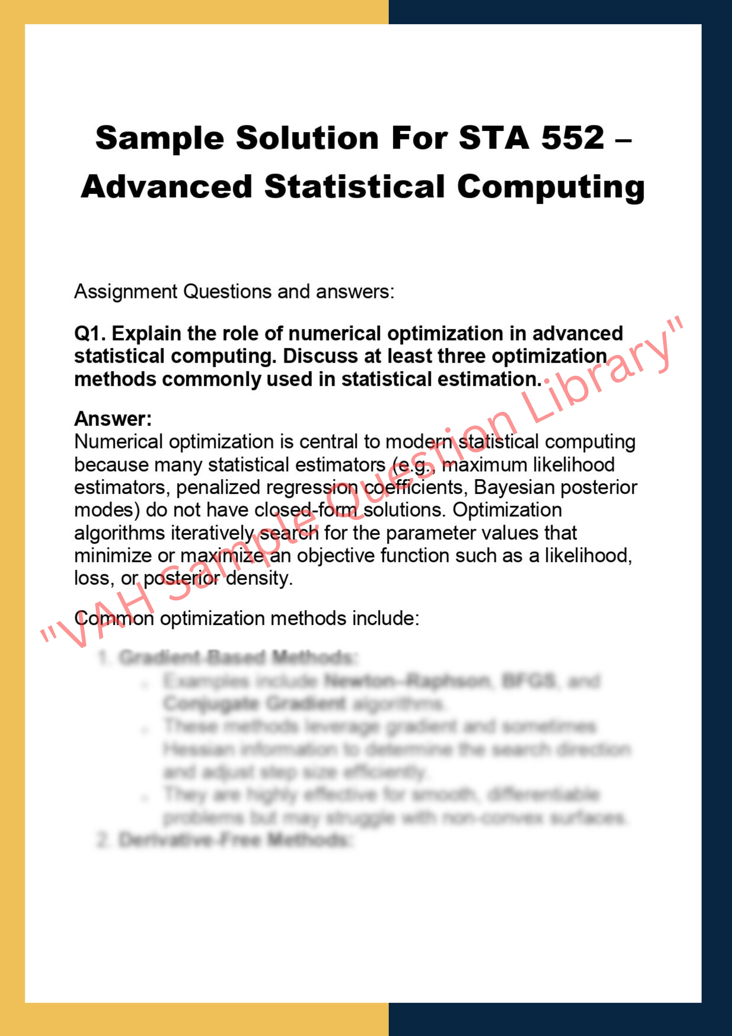 STA 552 – Advanced Statistical Computing 0