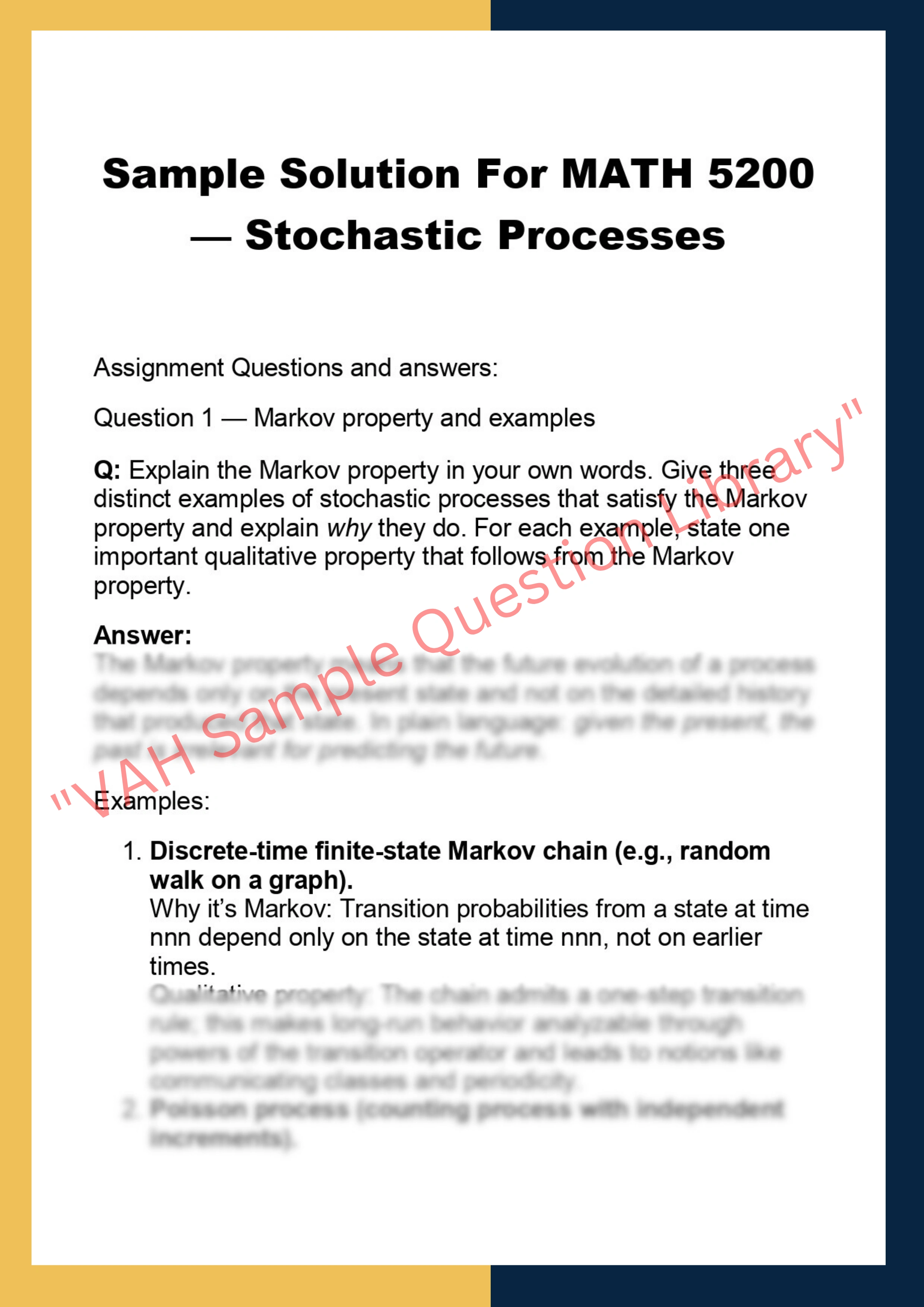MATH 5200  — Stochastic Processes 0