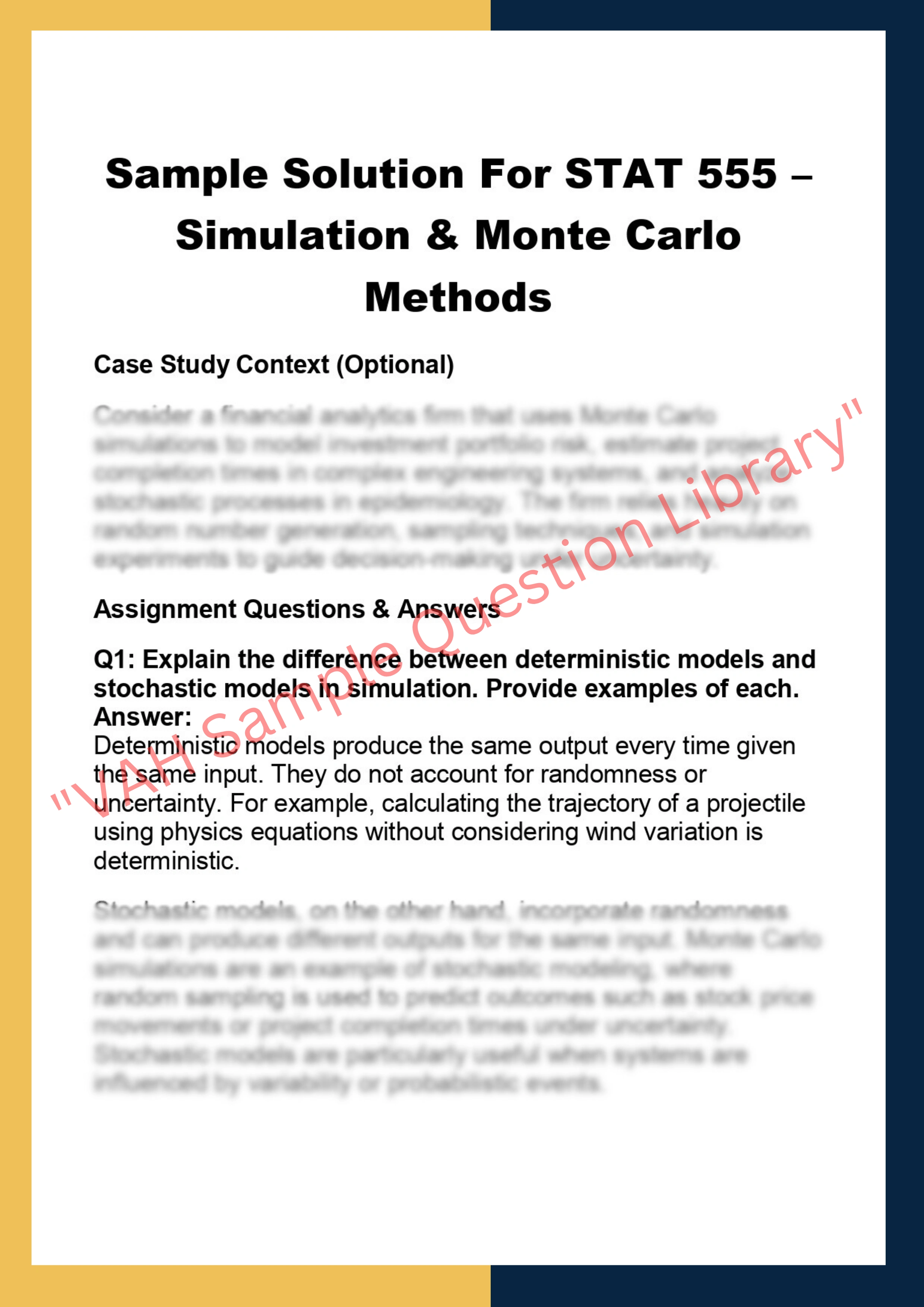 STAT 555 – Simulation & Monte Carlo  Methods 0