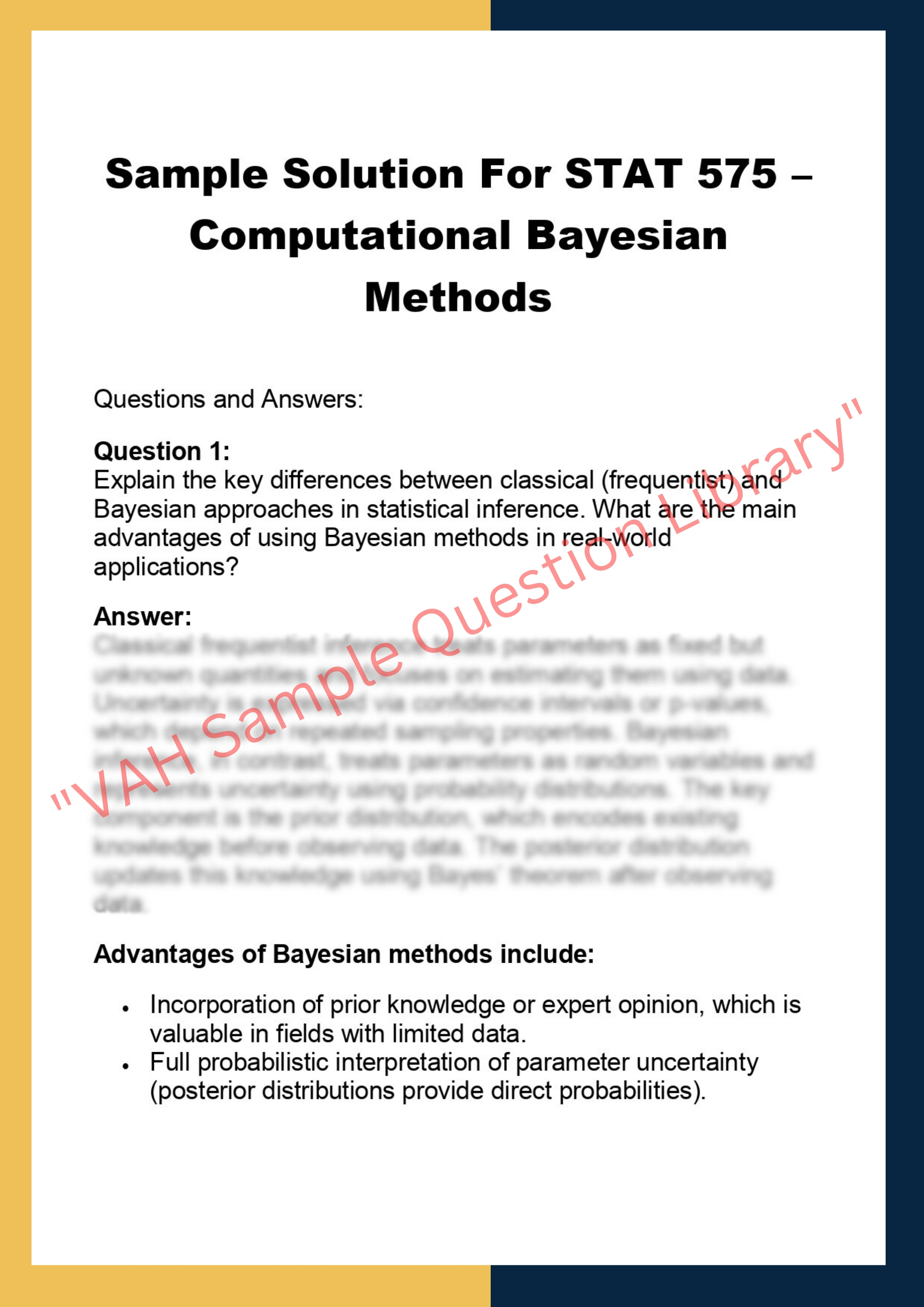 STAT 575 – Computational Bayesian  Methods 0