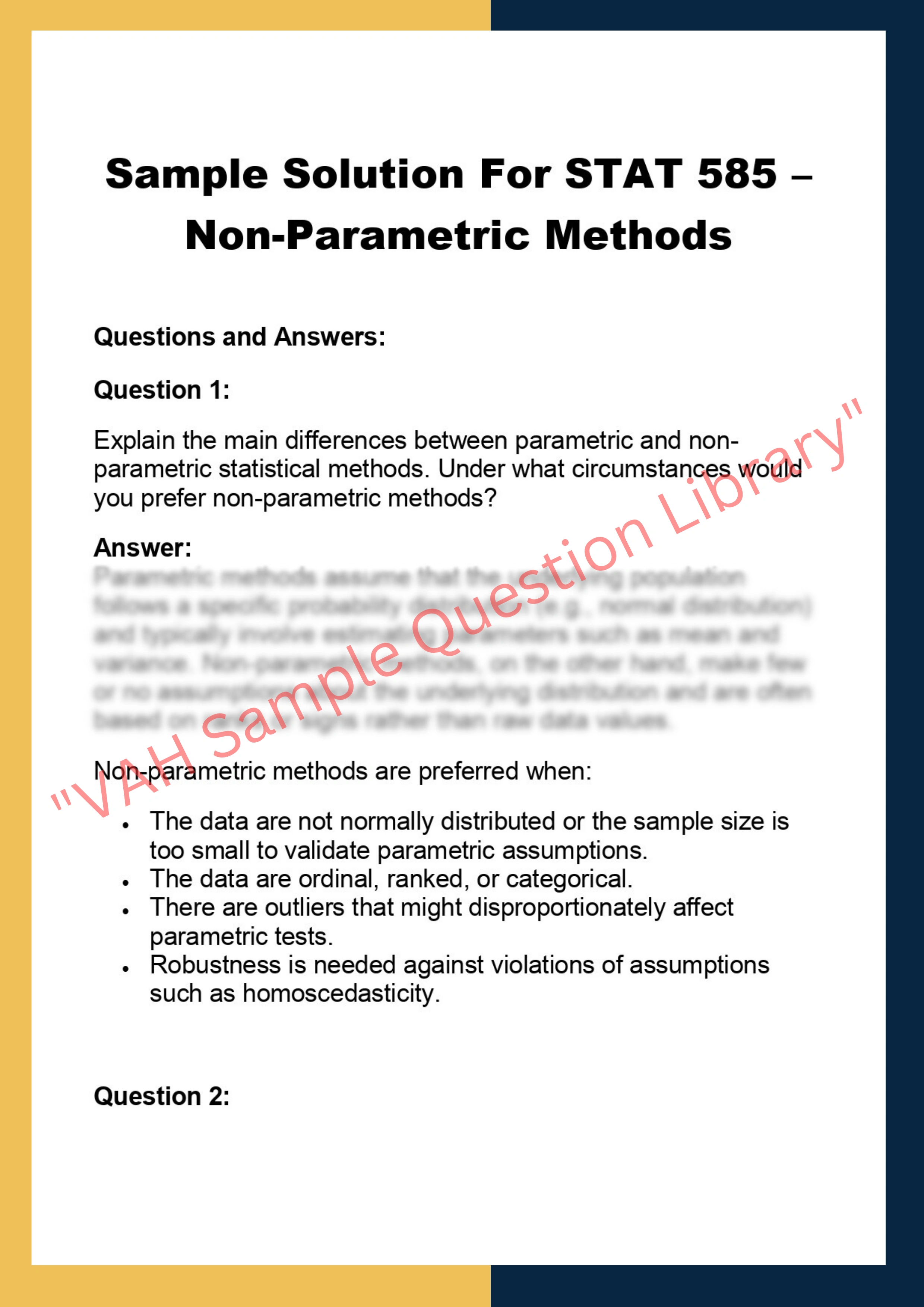 STAT 585 –  Non-Parametric Methods 0