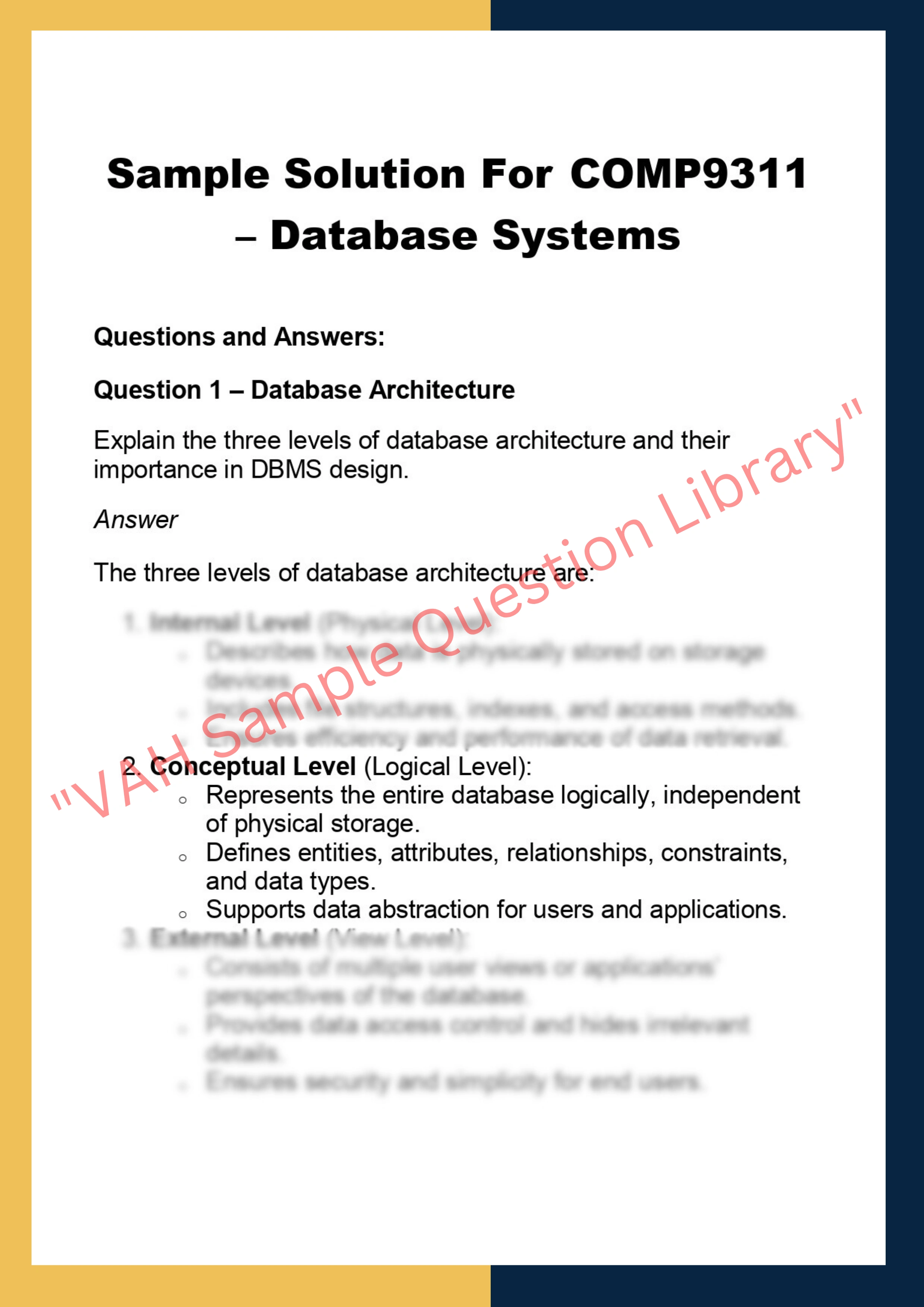 COMP9311  – Database Systems 0