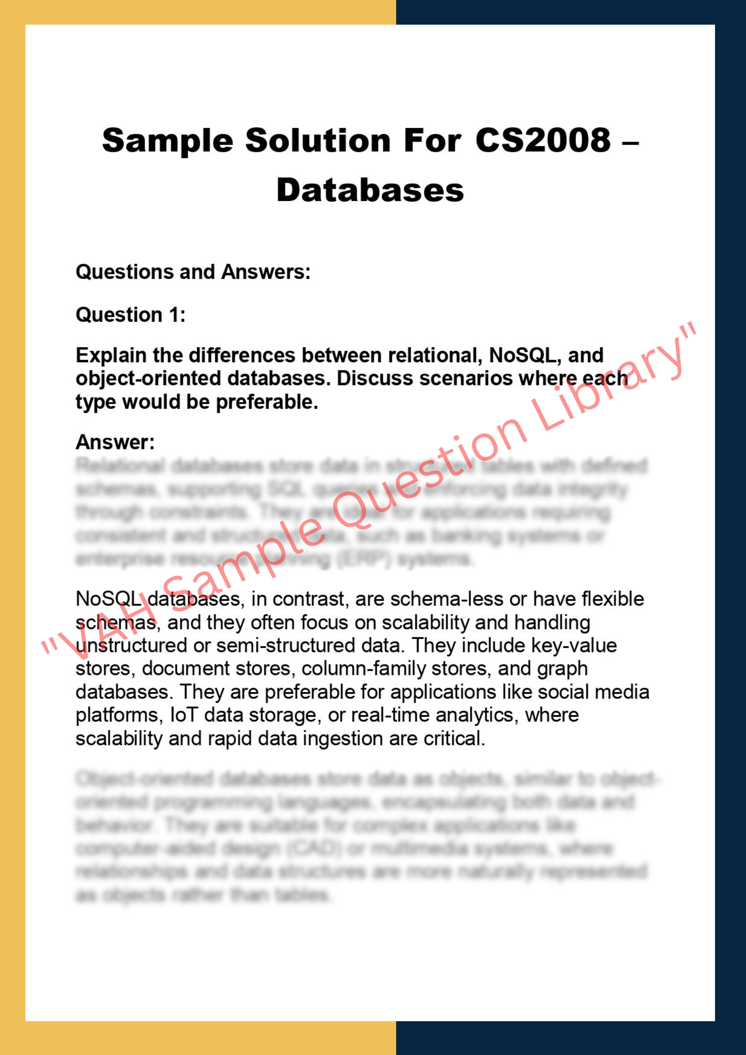 CS2008 –  Databases 0