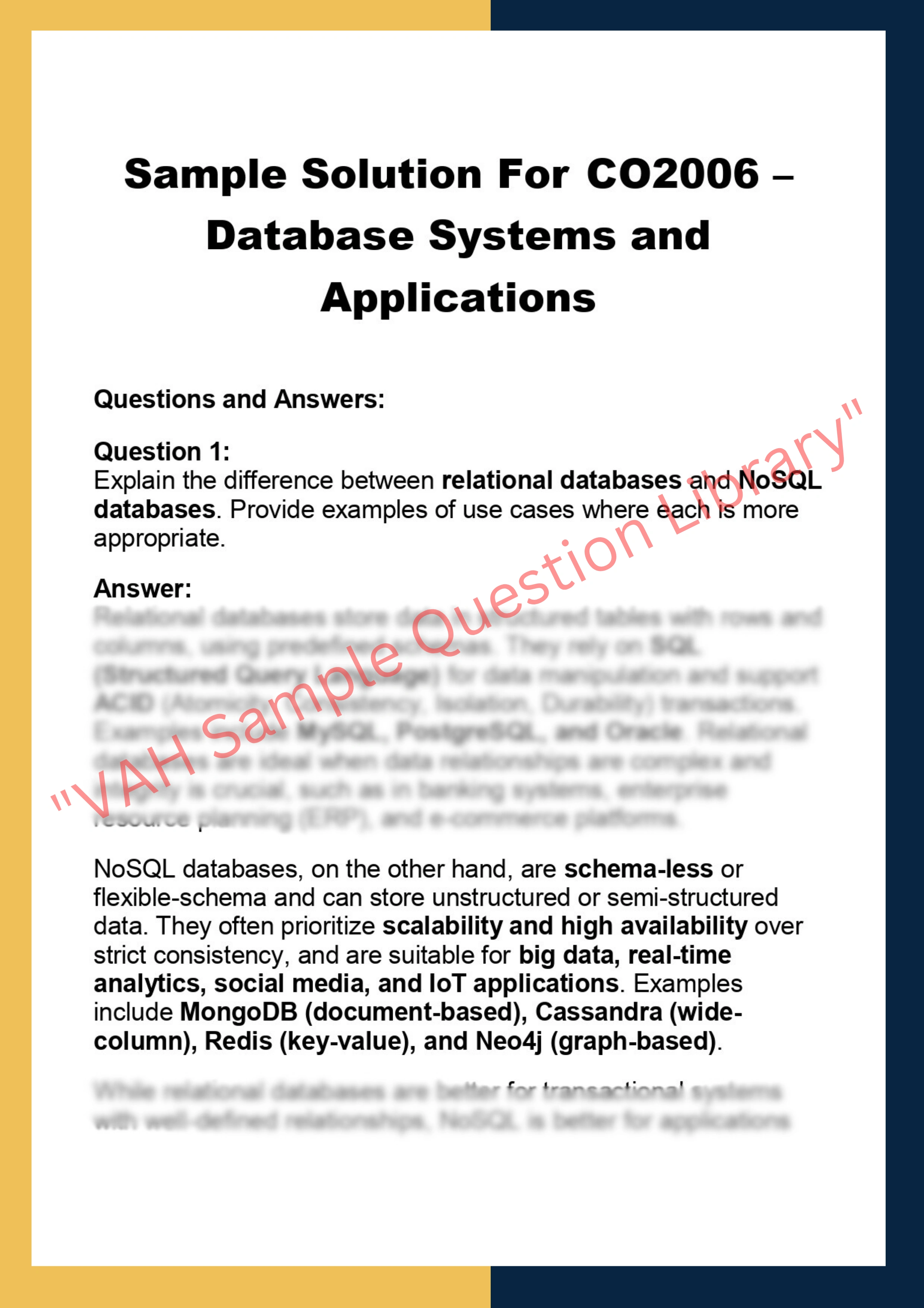 CO2006 – Database Systems and  Applications 0