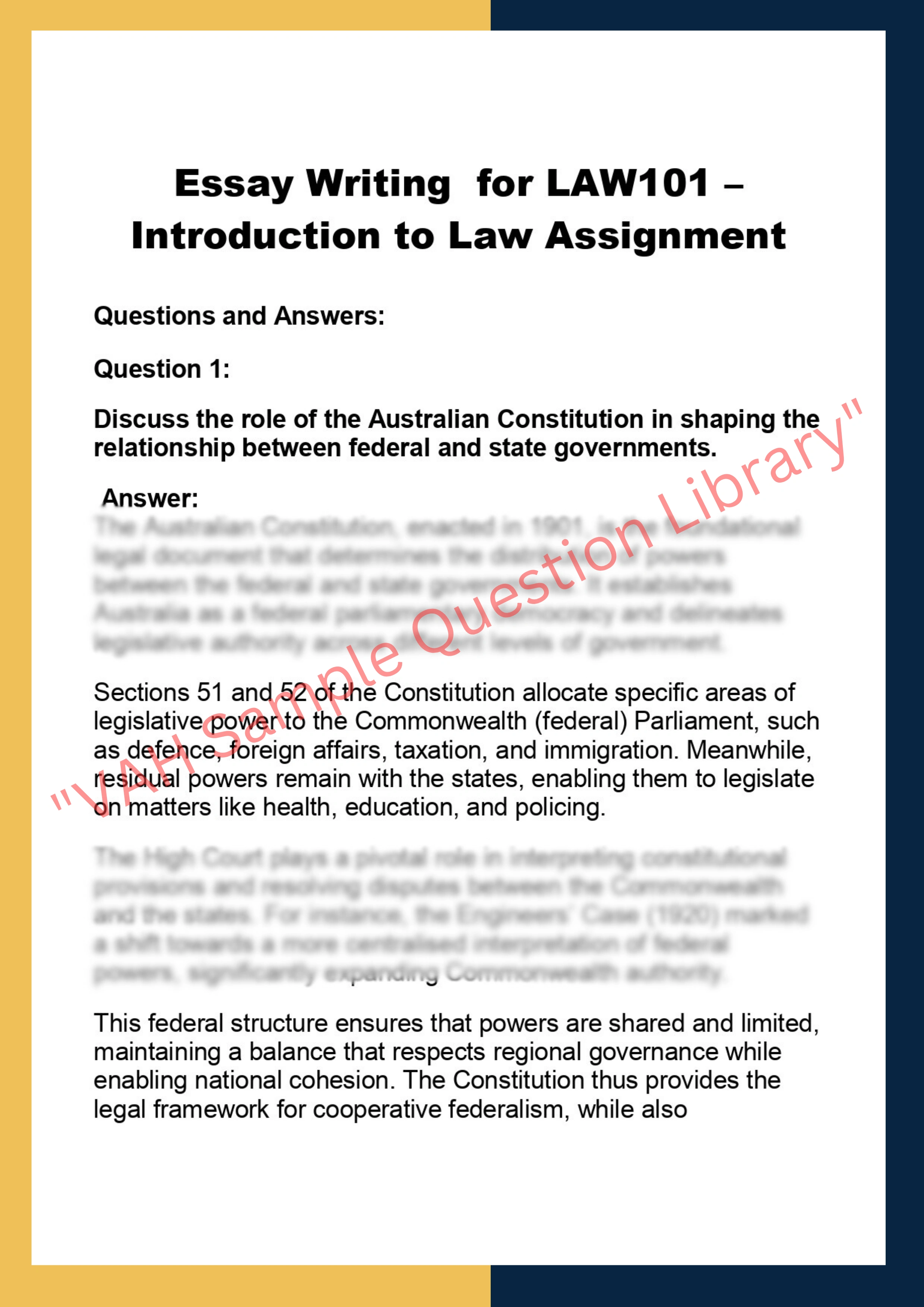 LAW101 – Introduction to Law Assignment 0