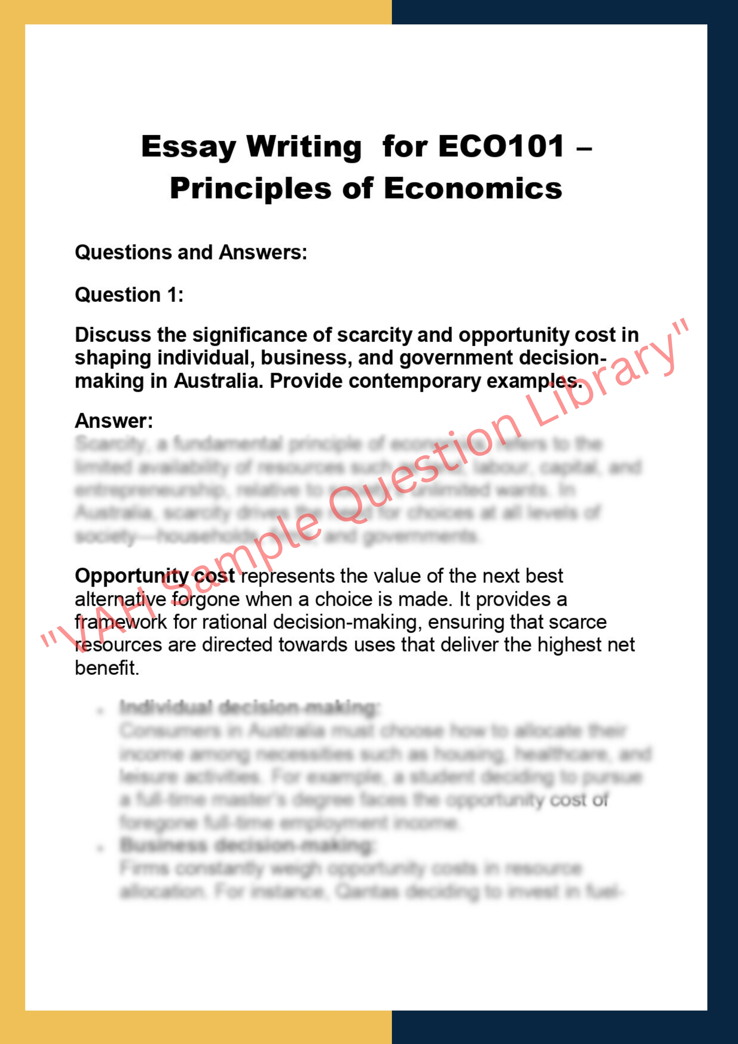 ECO101 – Principles of Economics 0