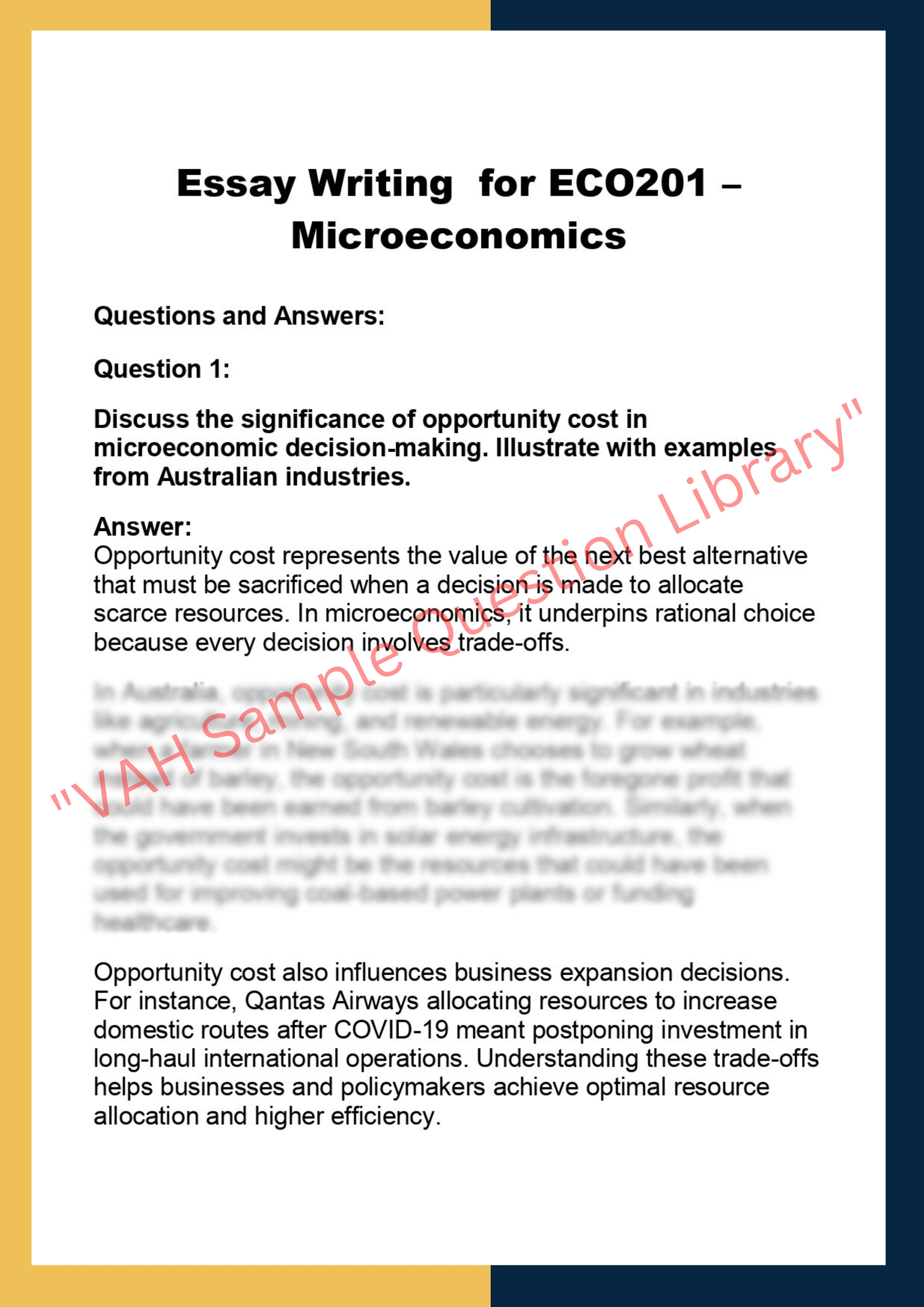 ECO201 –  Microeconomics 0