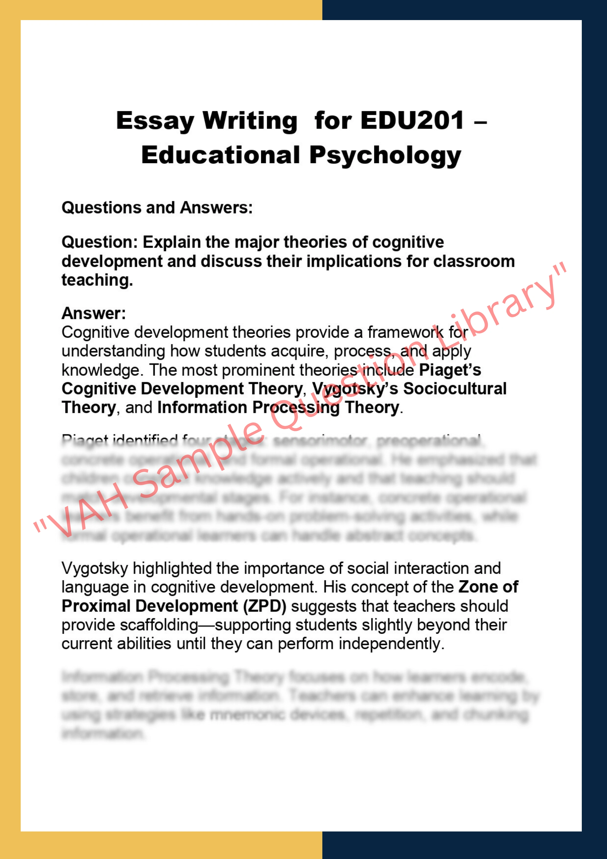 EDU201 – Educational Psychology 0