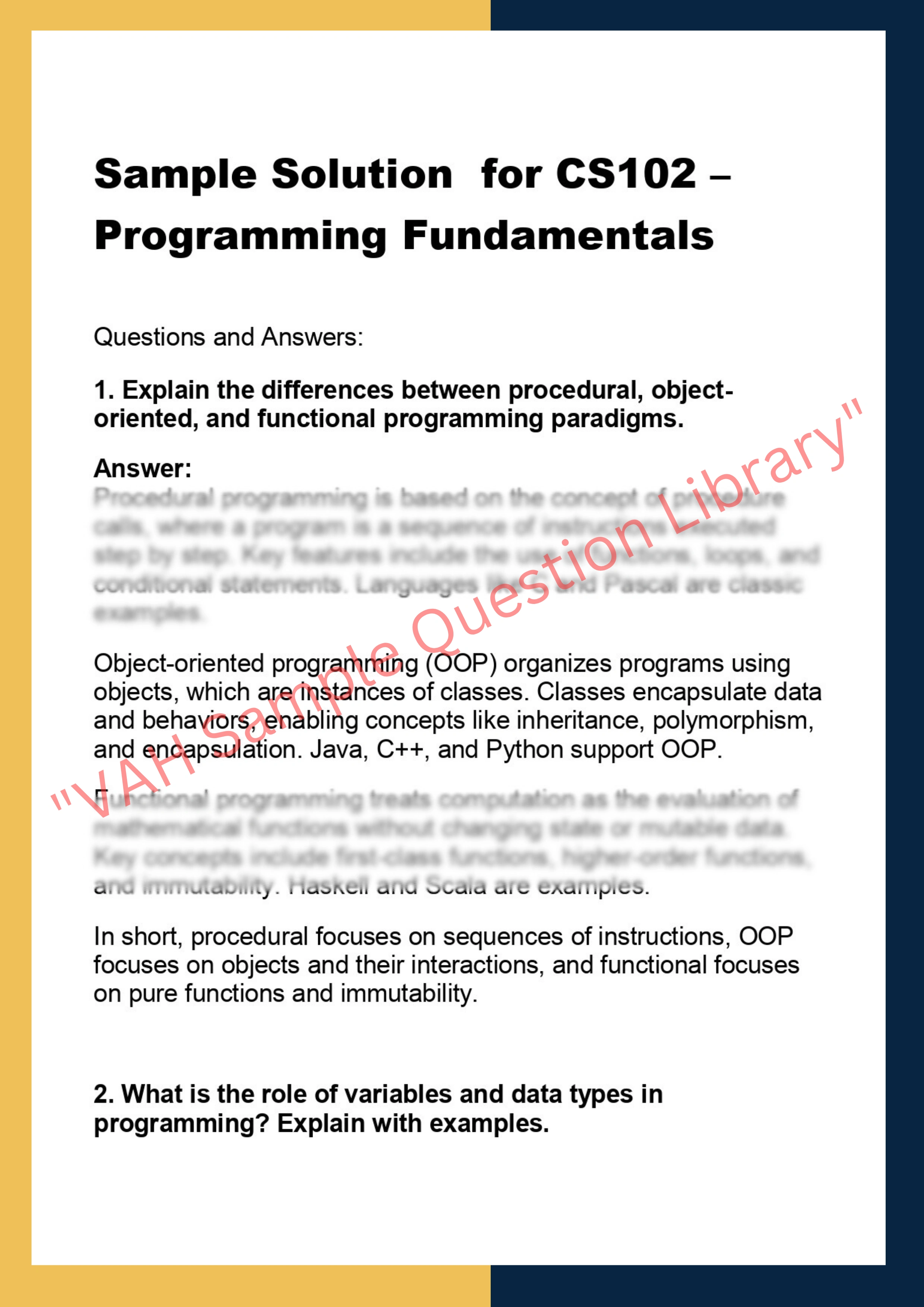 CS102 – Programming Fundamentals 0