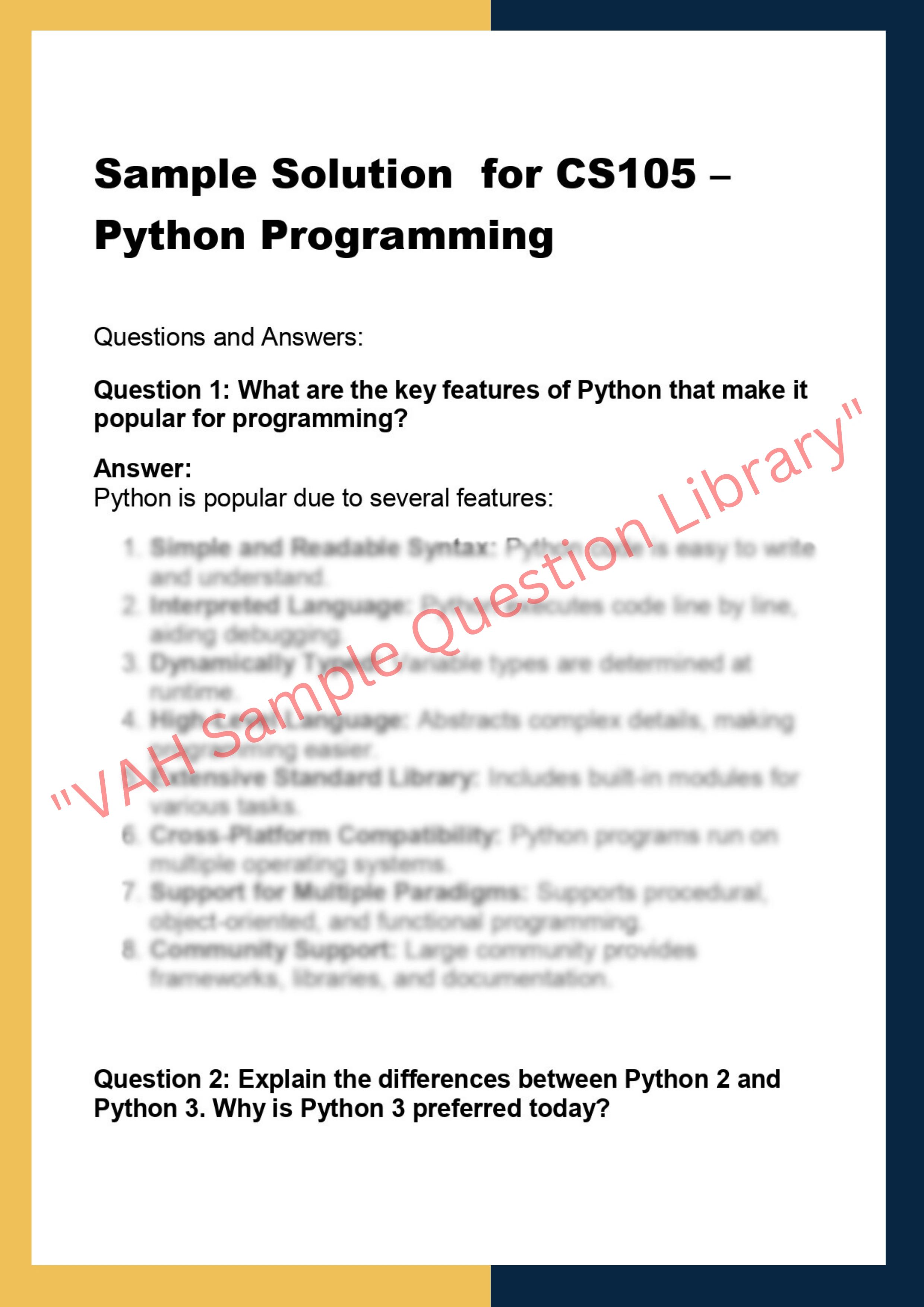 CS105 – Python Programming 0