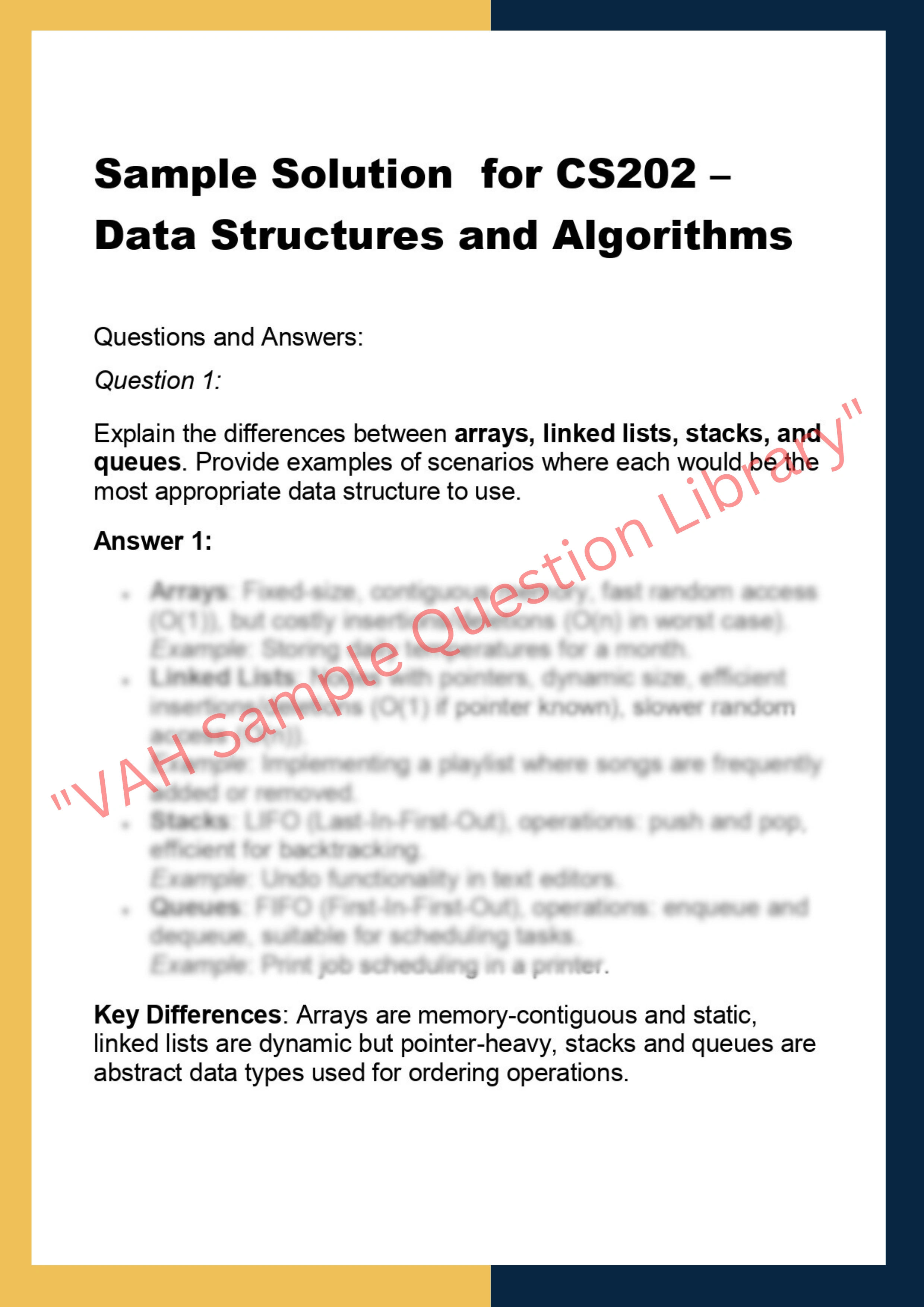 CS202 – Data Structures and Algorithms 0