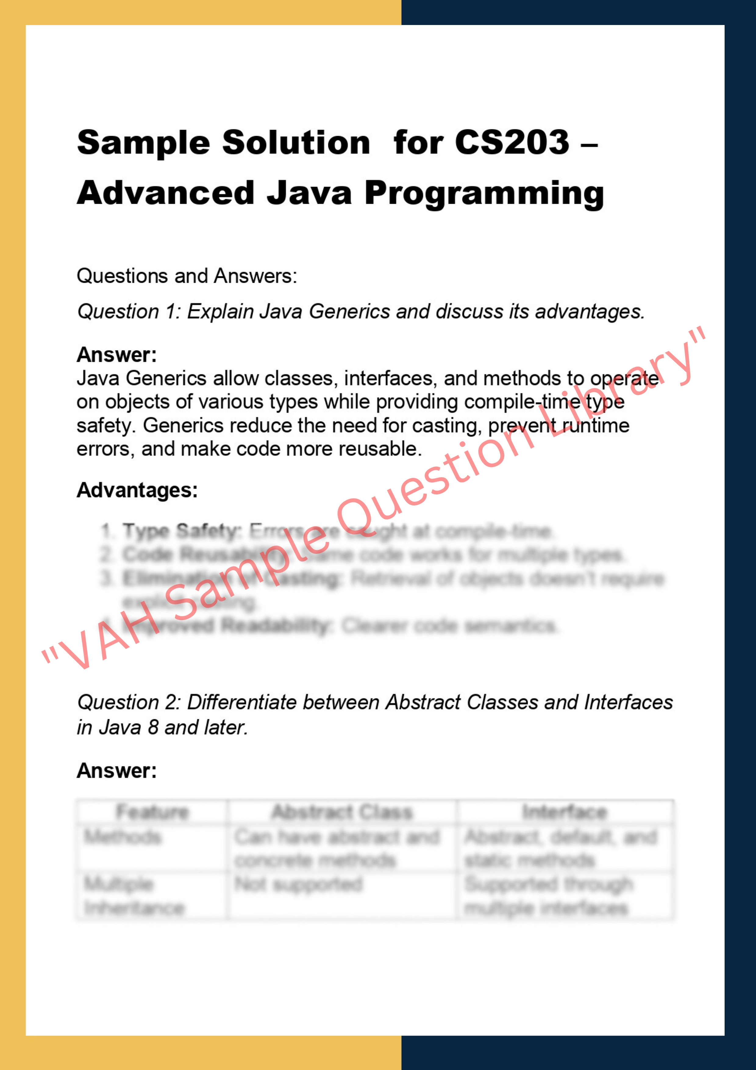 CS203 – Advanced Java Programming 0