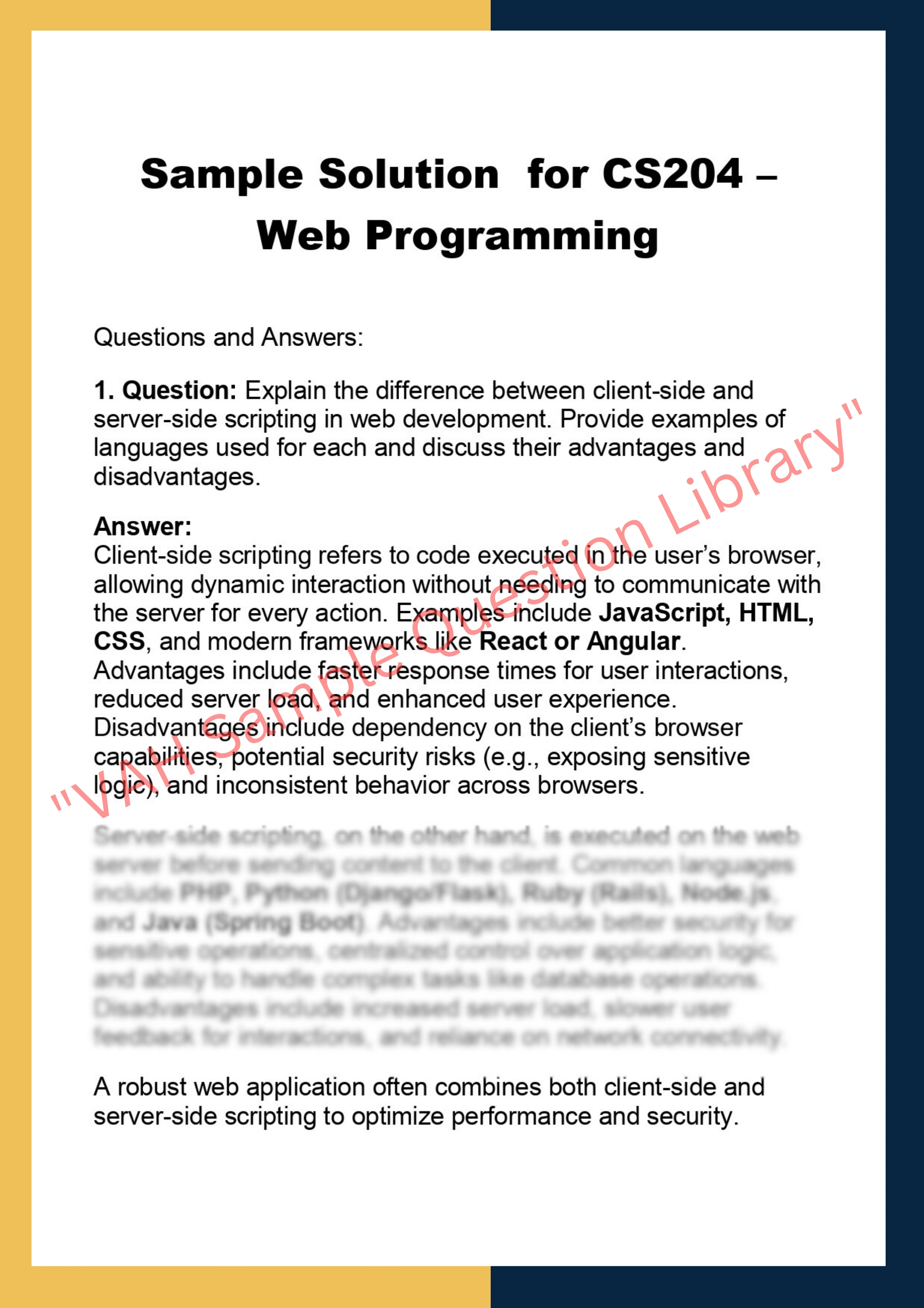 CS204 –  Web Programming 0