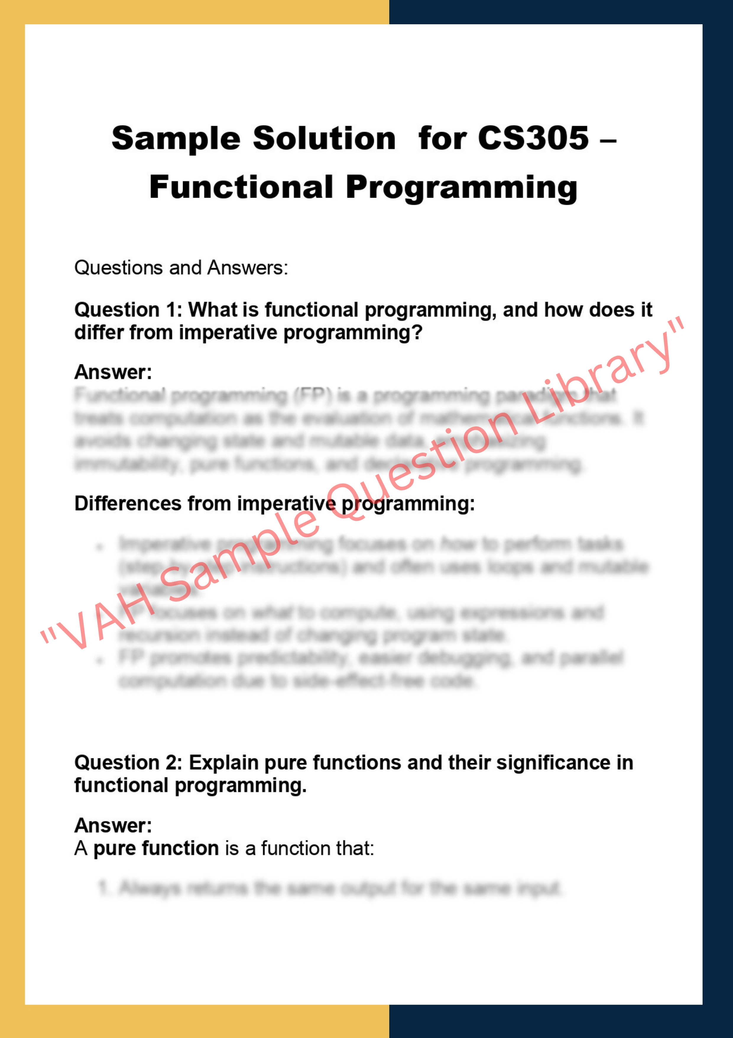 CS305 – Functional Programming 0
