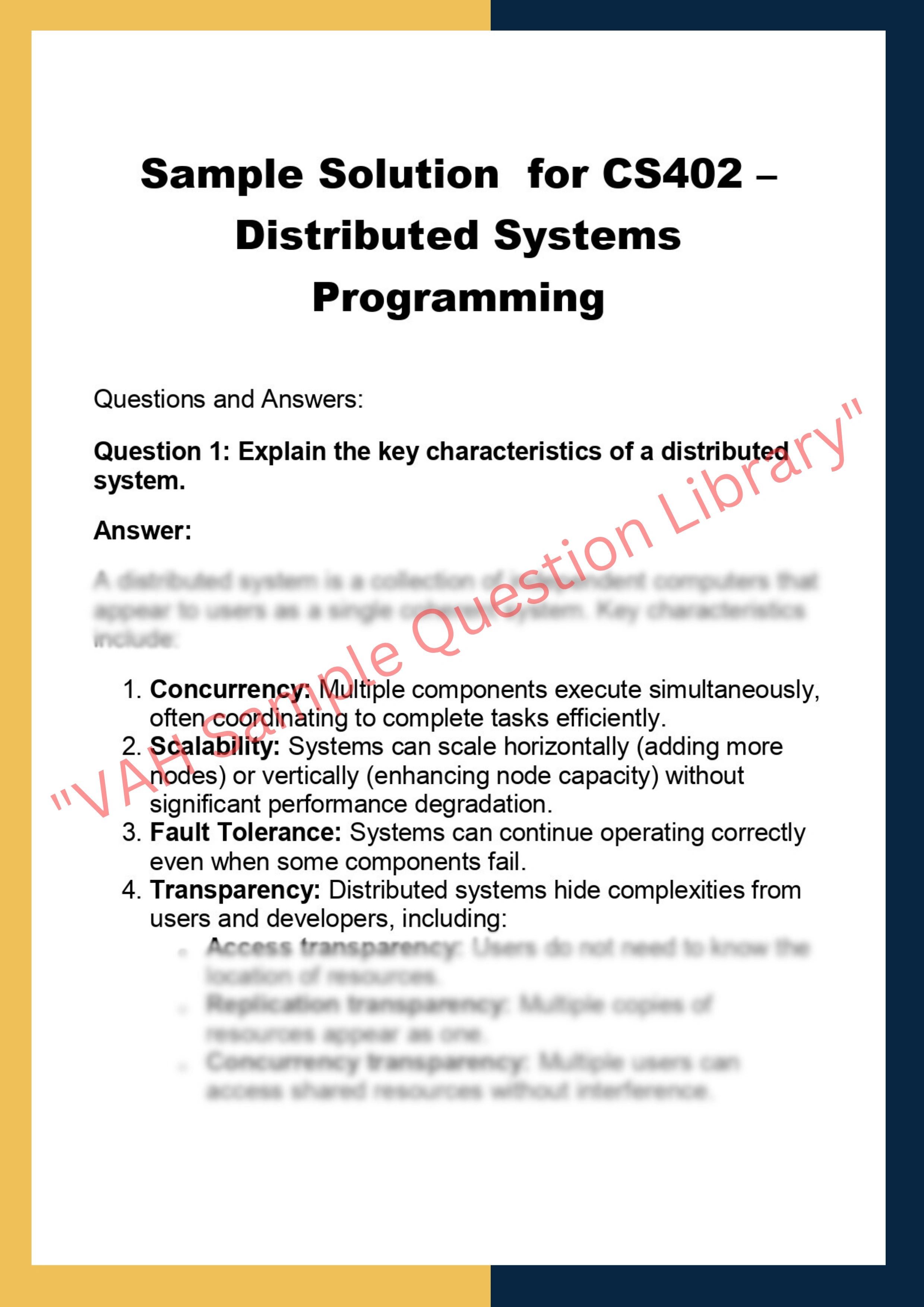 CS402 –  Distributed Systems Programming 0
