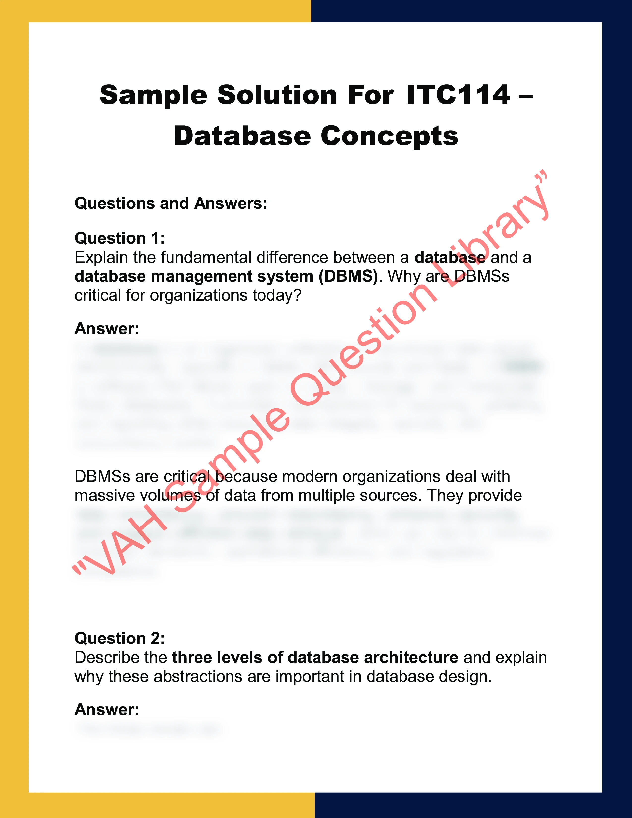 ITC114 –  Database Concepts 0