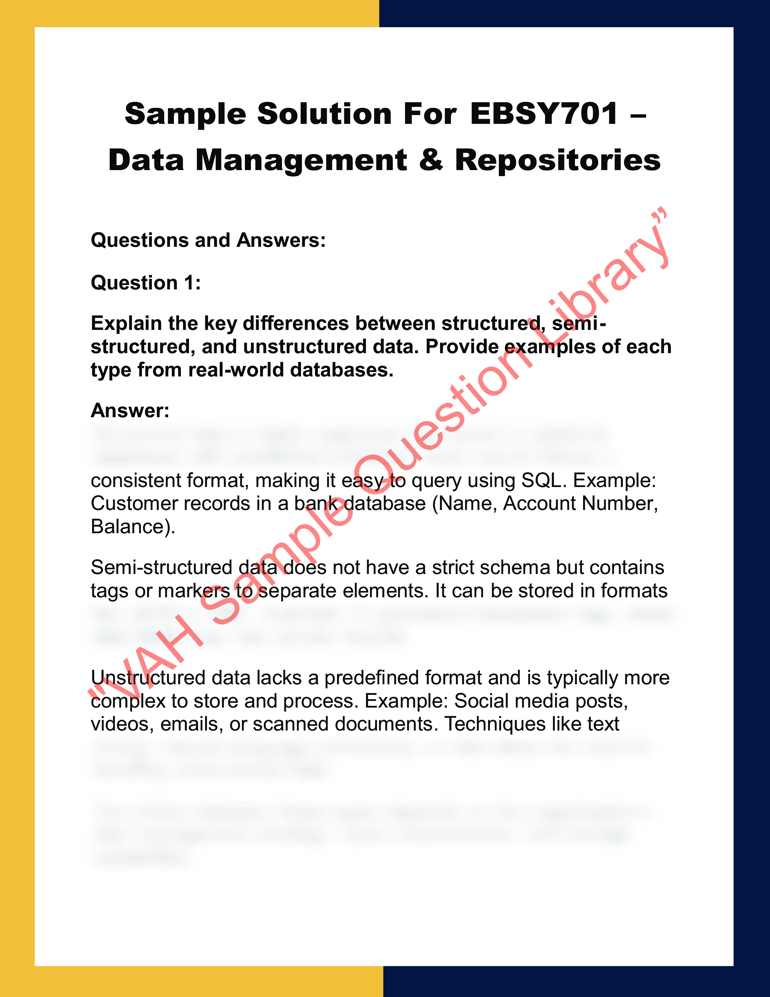 EBSY701 – Data Management & Repositories 0