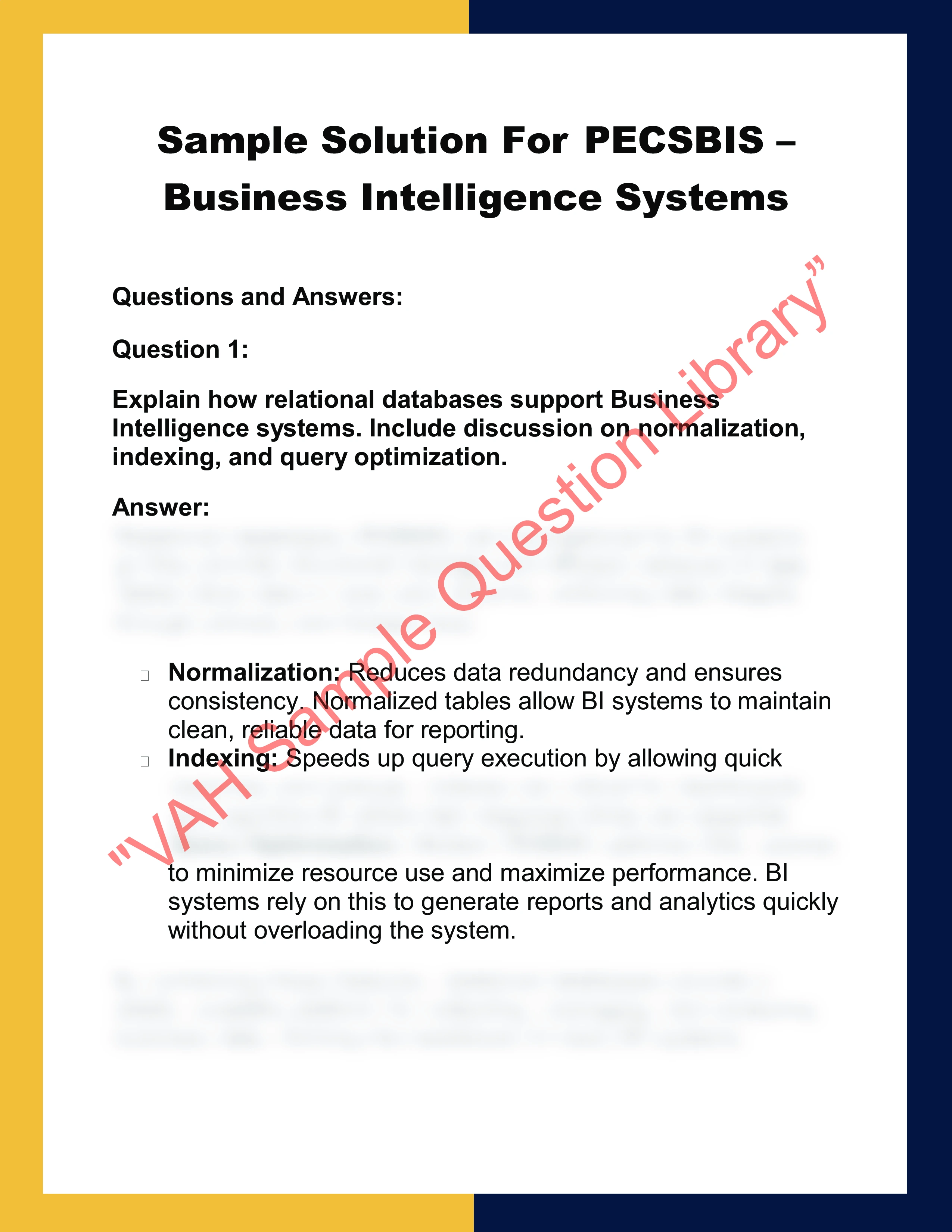 PECSBIS – Business Intelligence Systems 0