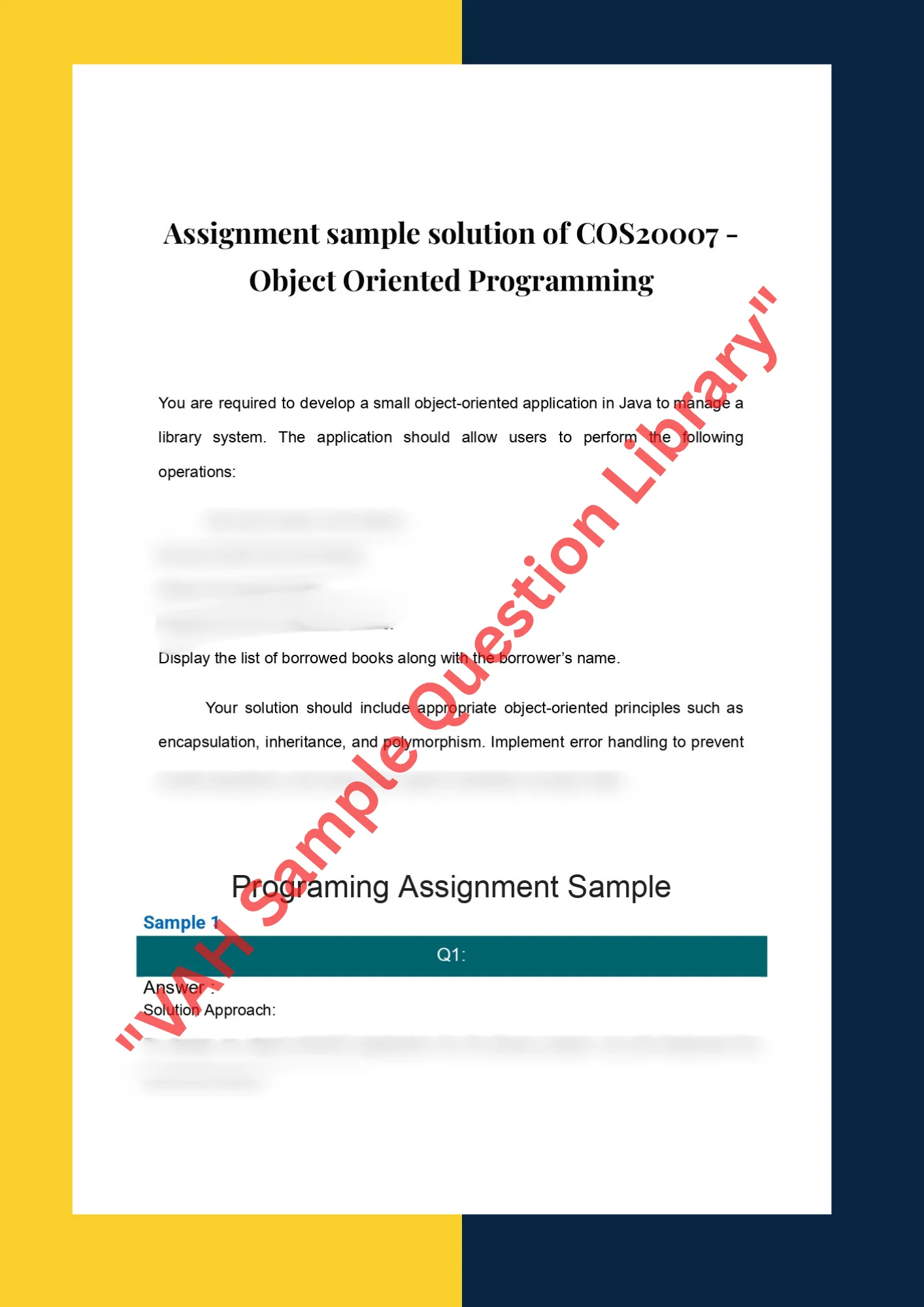 Assignment sample solution of COS20007 - Object Oriented Programming 0