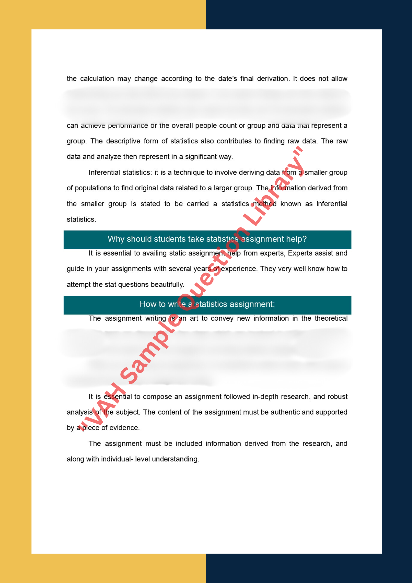 statistics assignment help Sample 1