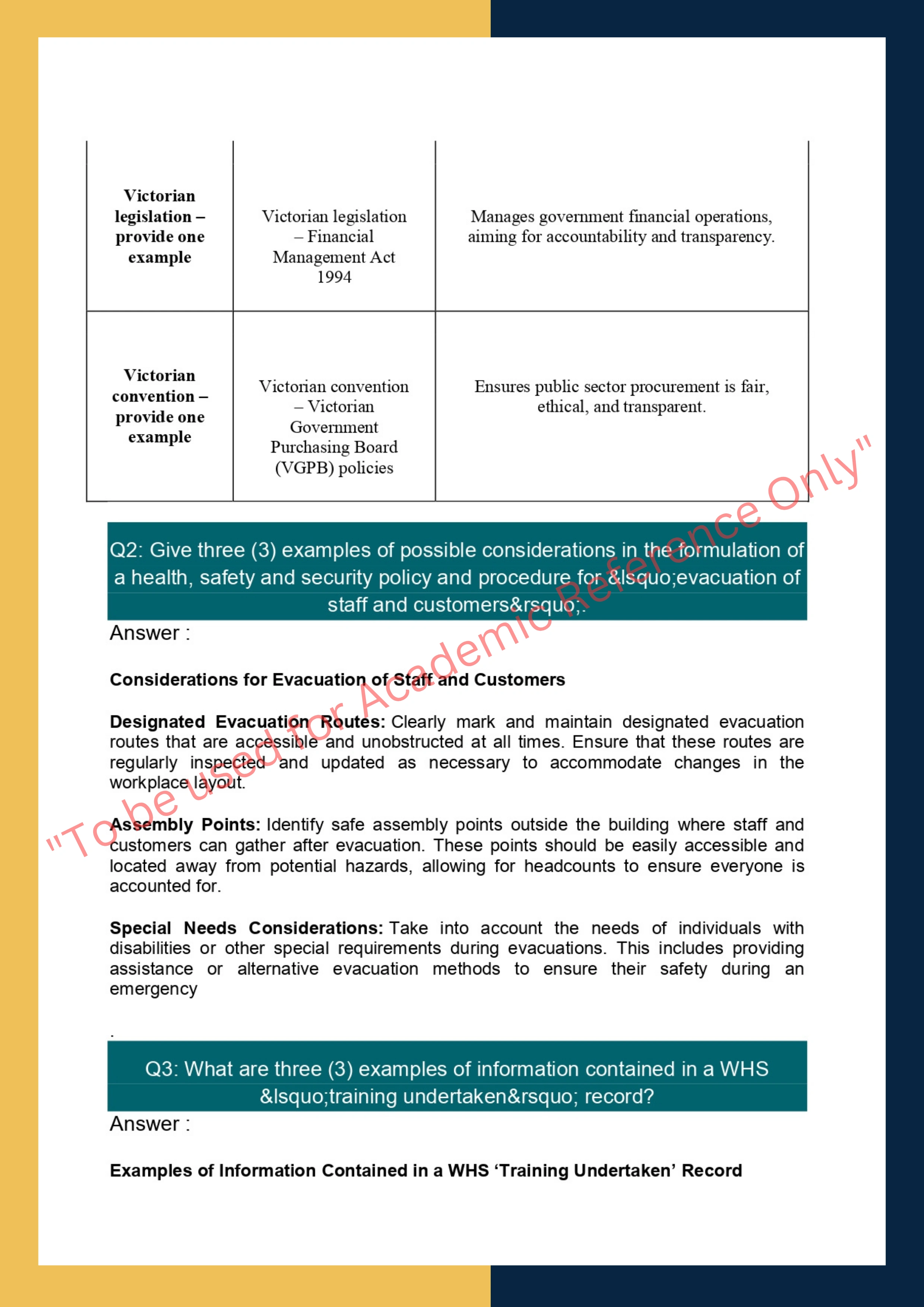 Sample Solution for BSBFIN601-Manange Organizational  Finances 1
