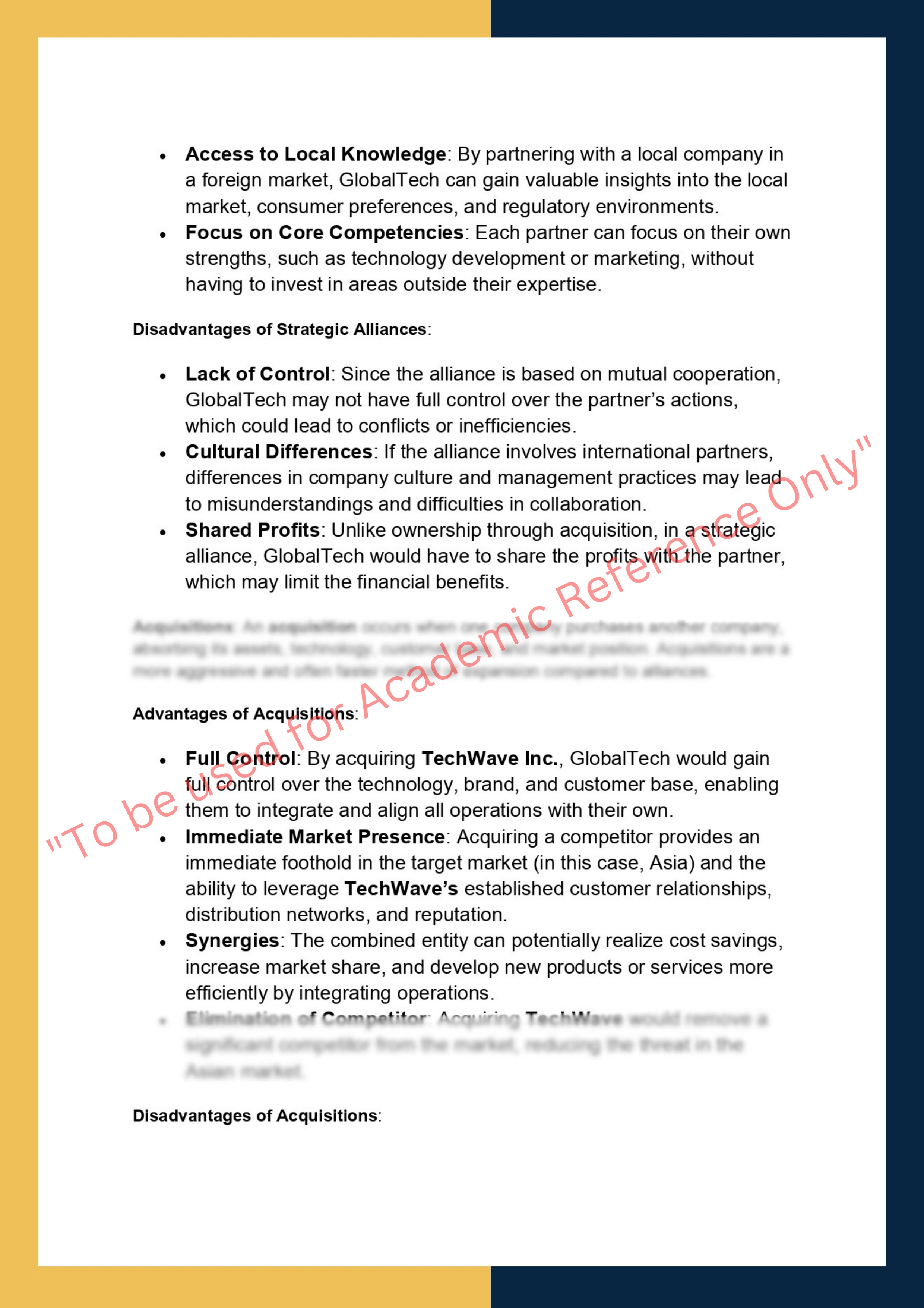 Assignment Sample Of Subject -MGT5121 Business Strategy 1