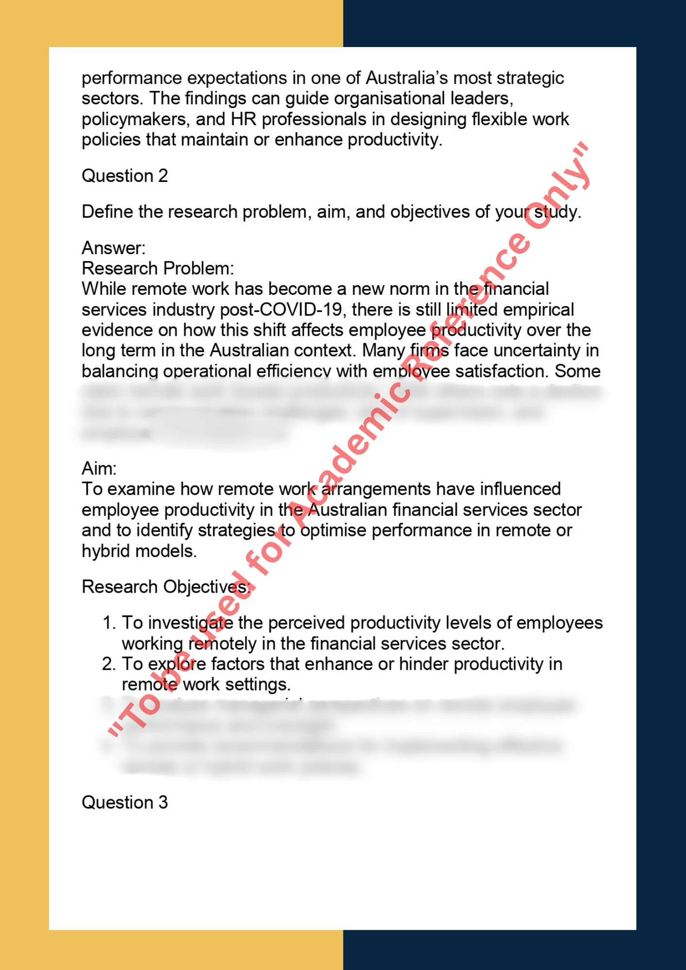 BUSS7001- Business Research Project 1