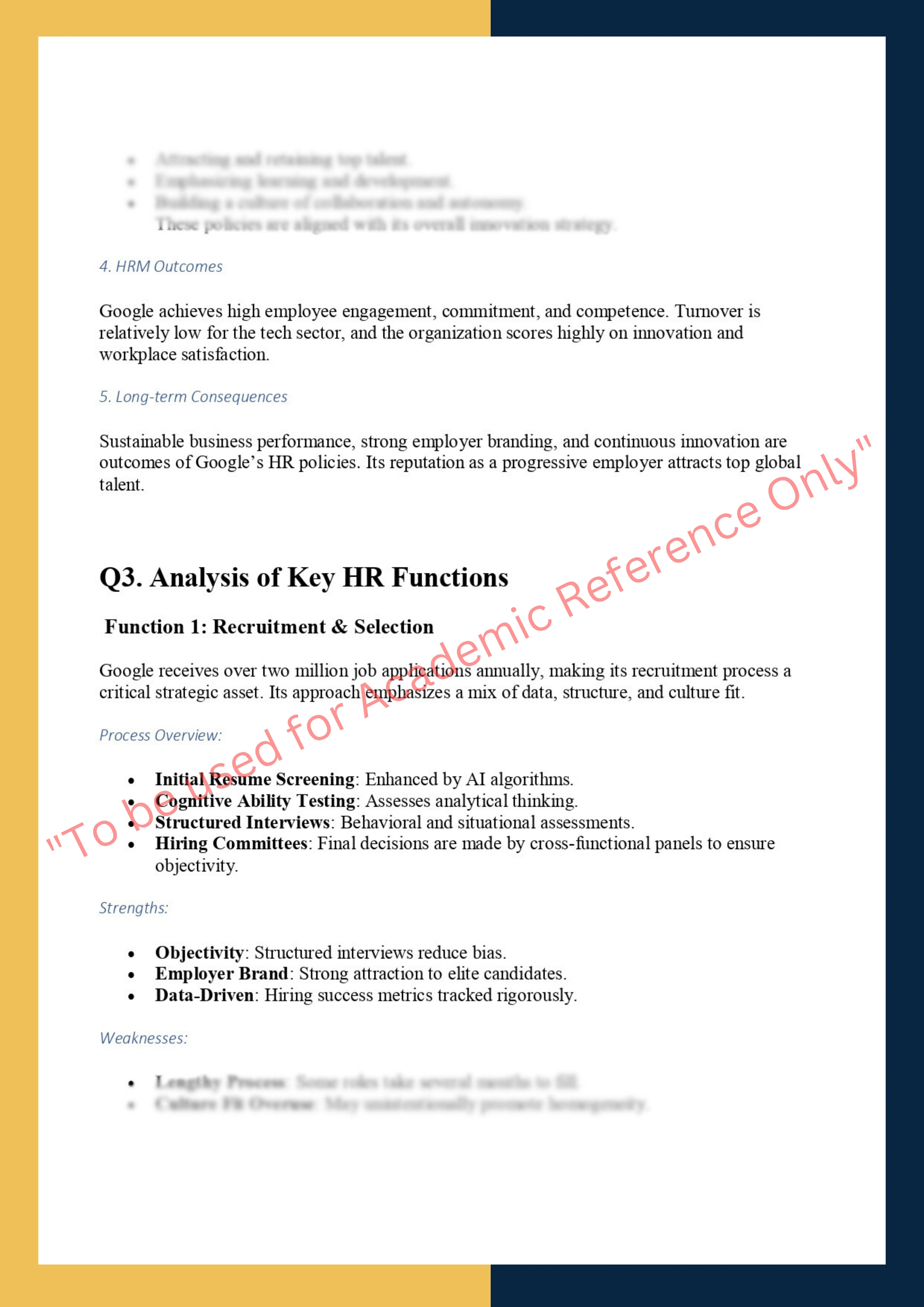 HRMT6001 - Human  Resource Management- Analytical Case-Based Report 1