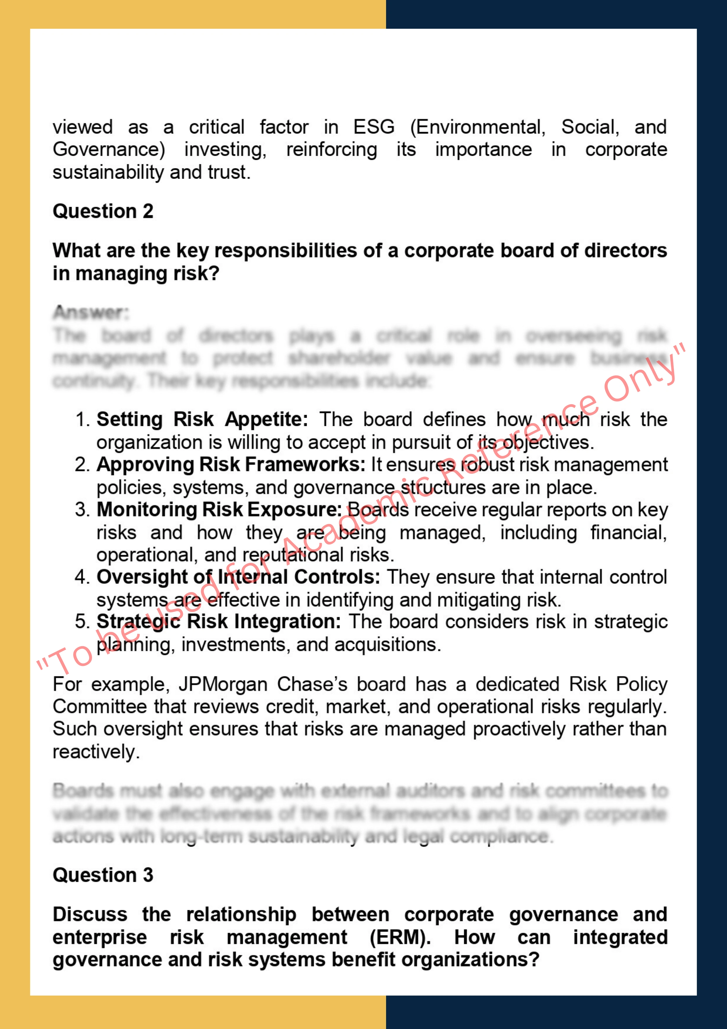 GOVN6005– Corporate Governance and Risk 1