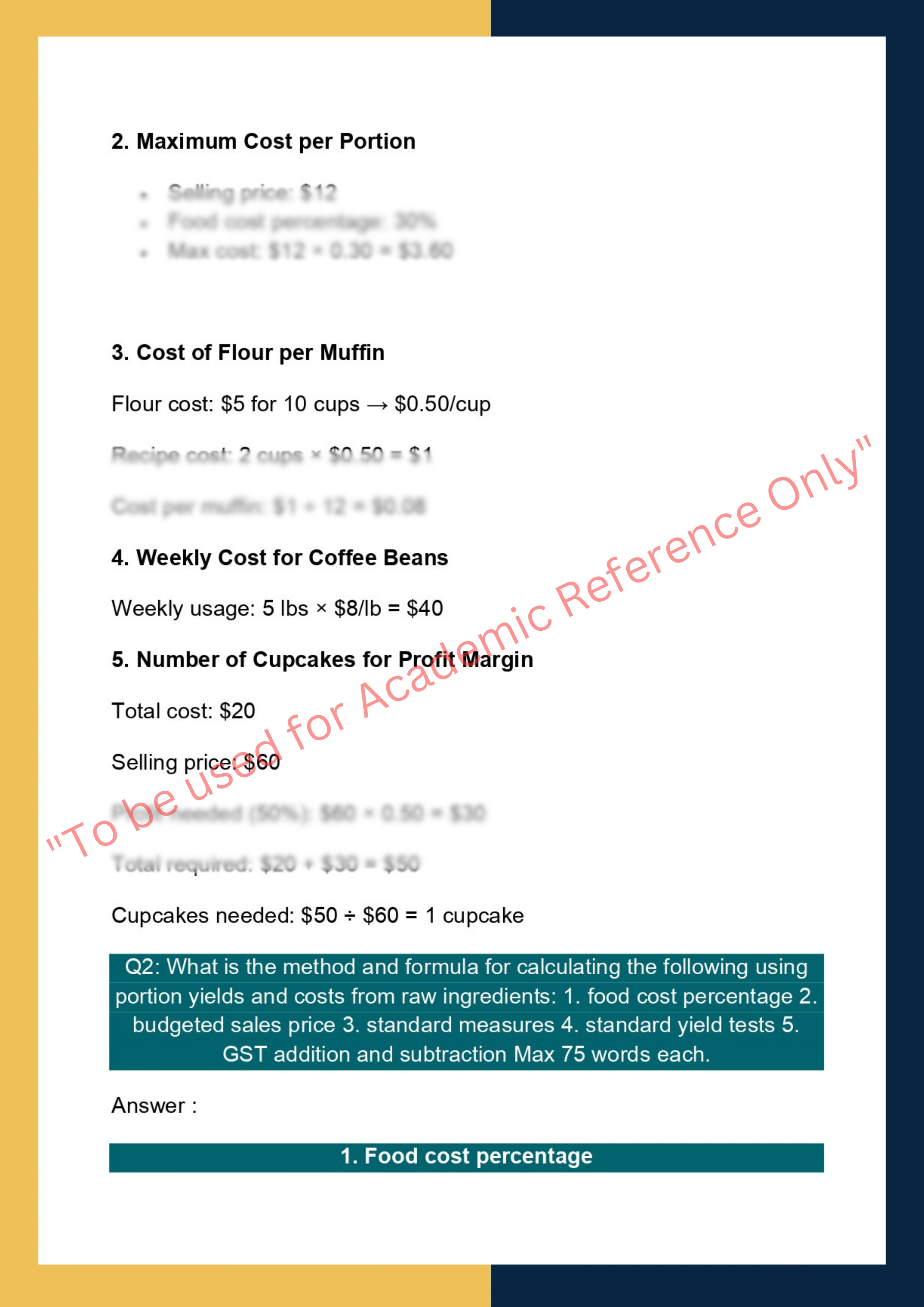 Sample Solution for SITHKOP015 - Design and Cost Menu 1