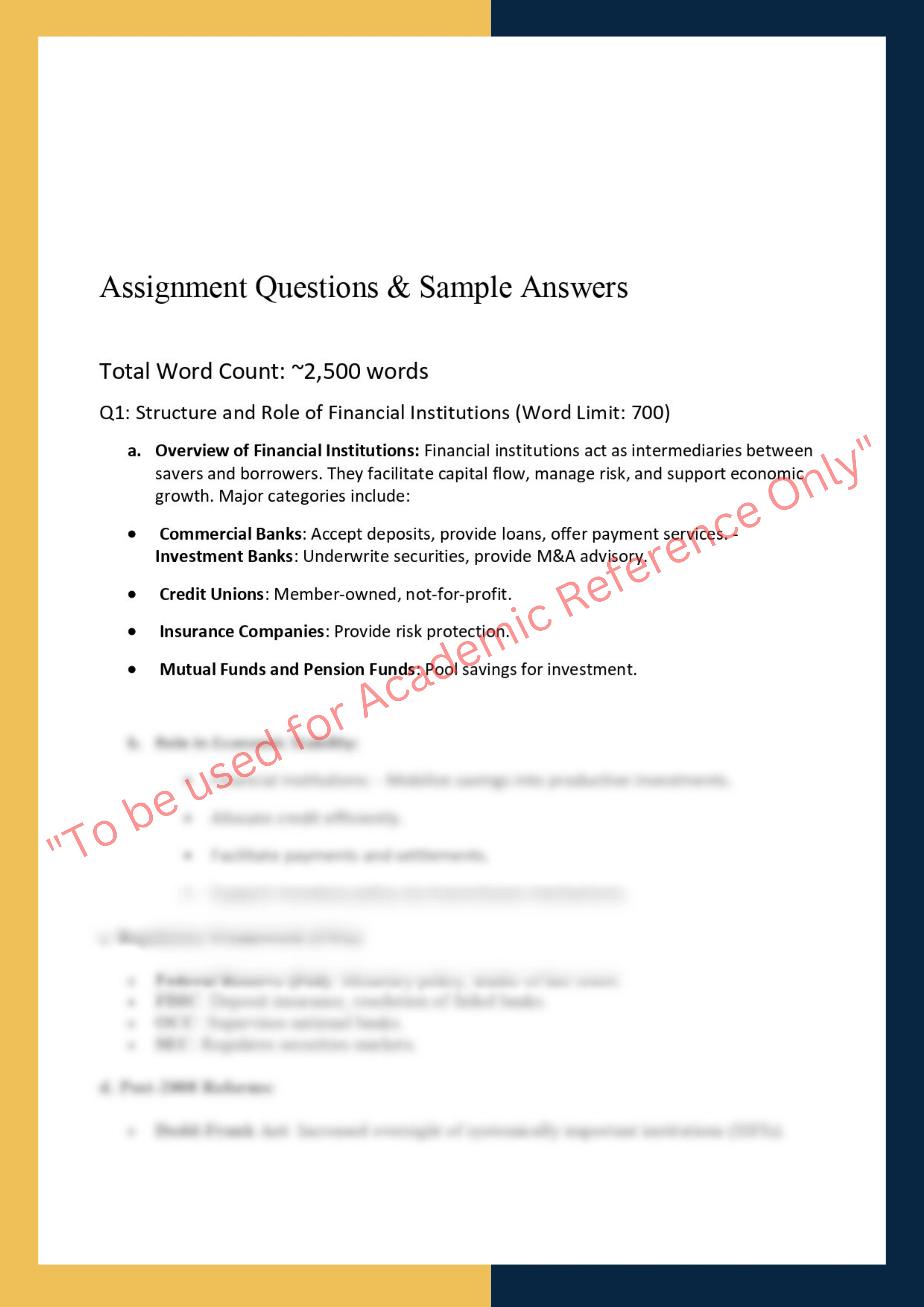 FINC6004- Banking and Financial Institutions 1