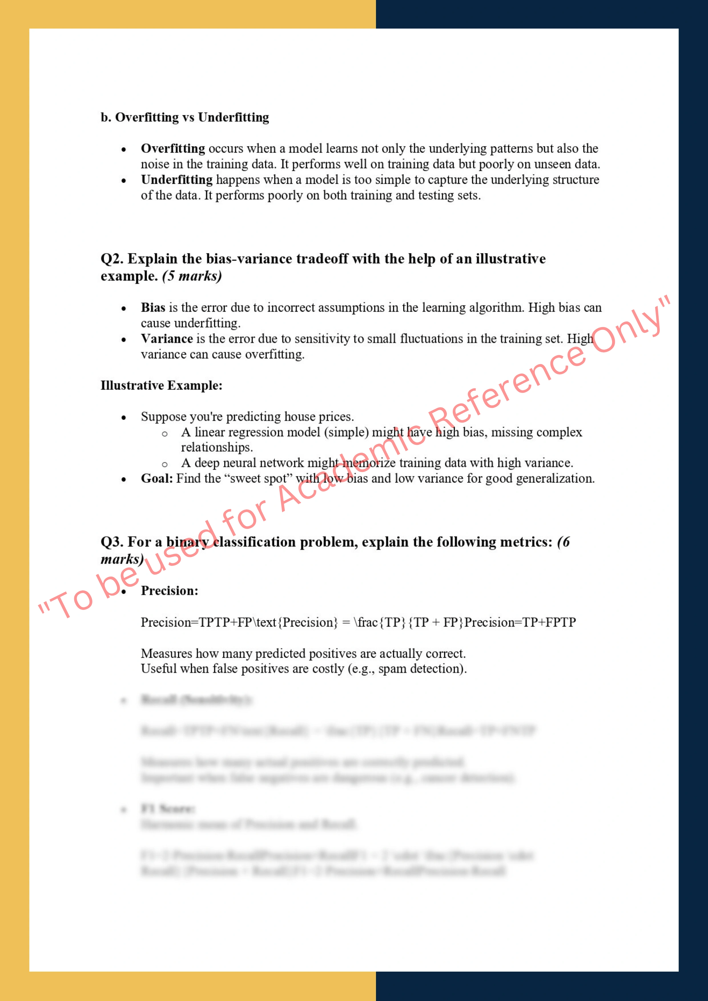 COMP9010-Supervised Learning & Model Evaluation 1