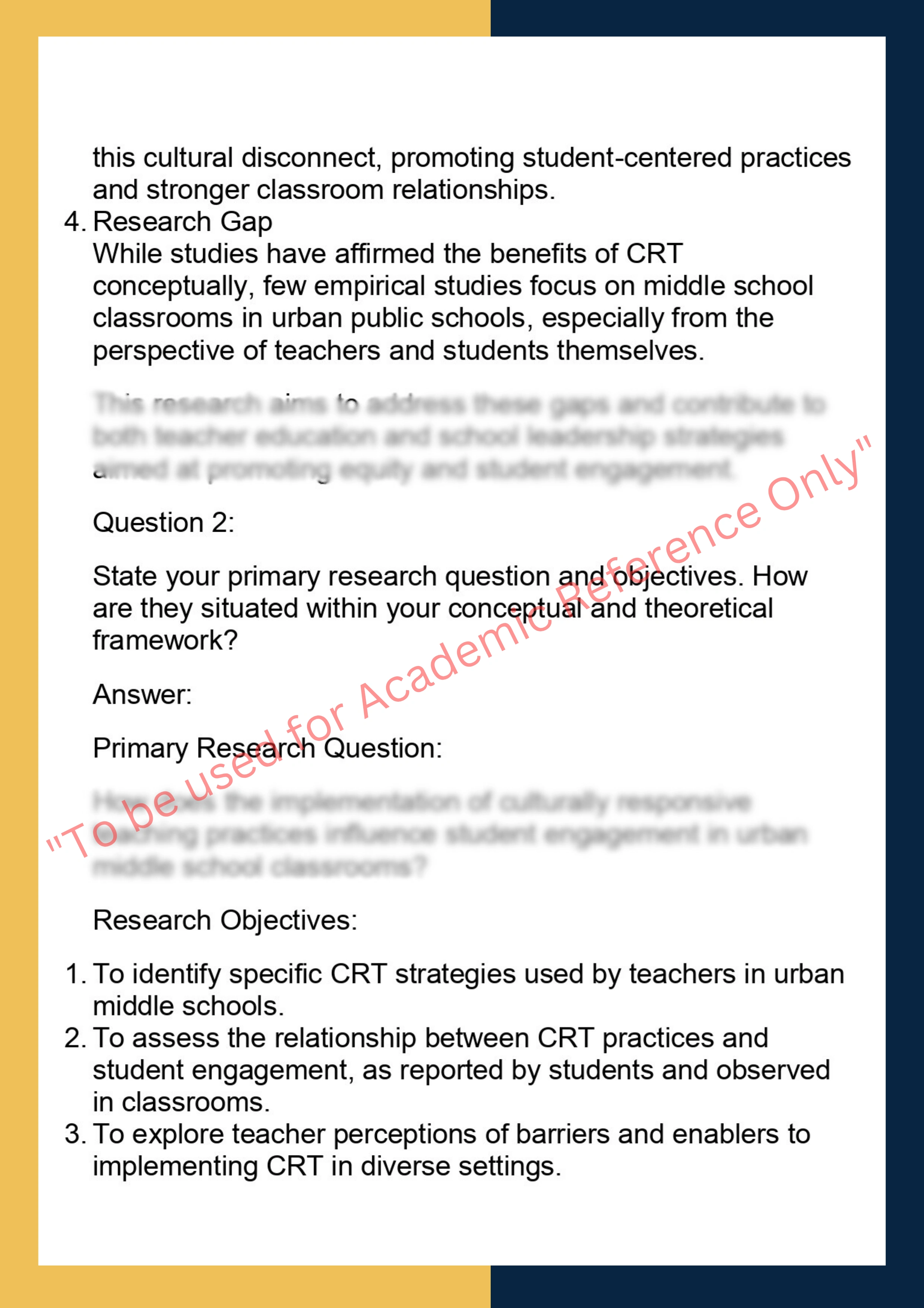 EDUC7900– Education Major Research Proje 1