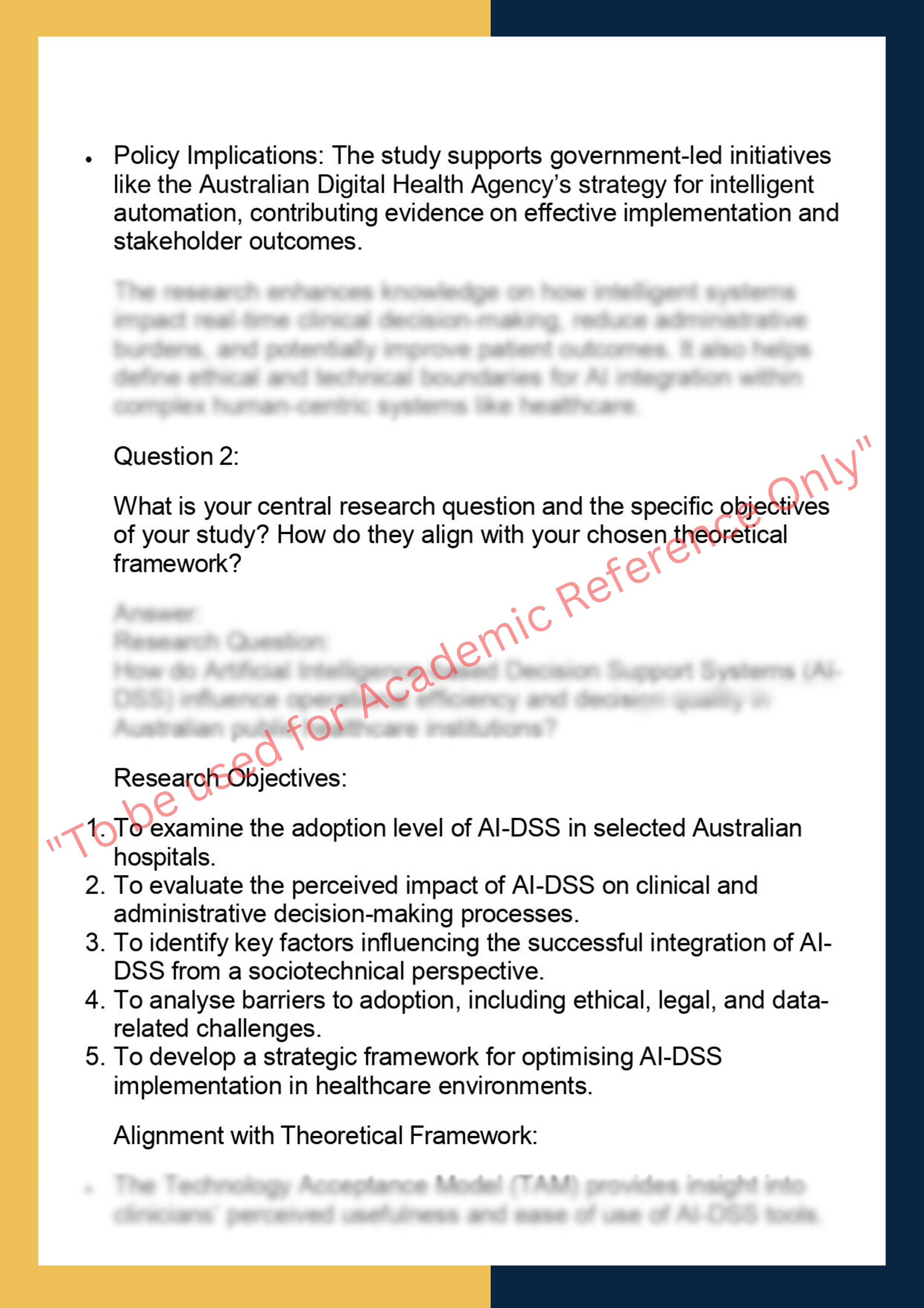 ISYS7000– Information Systems Thesis 1