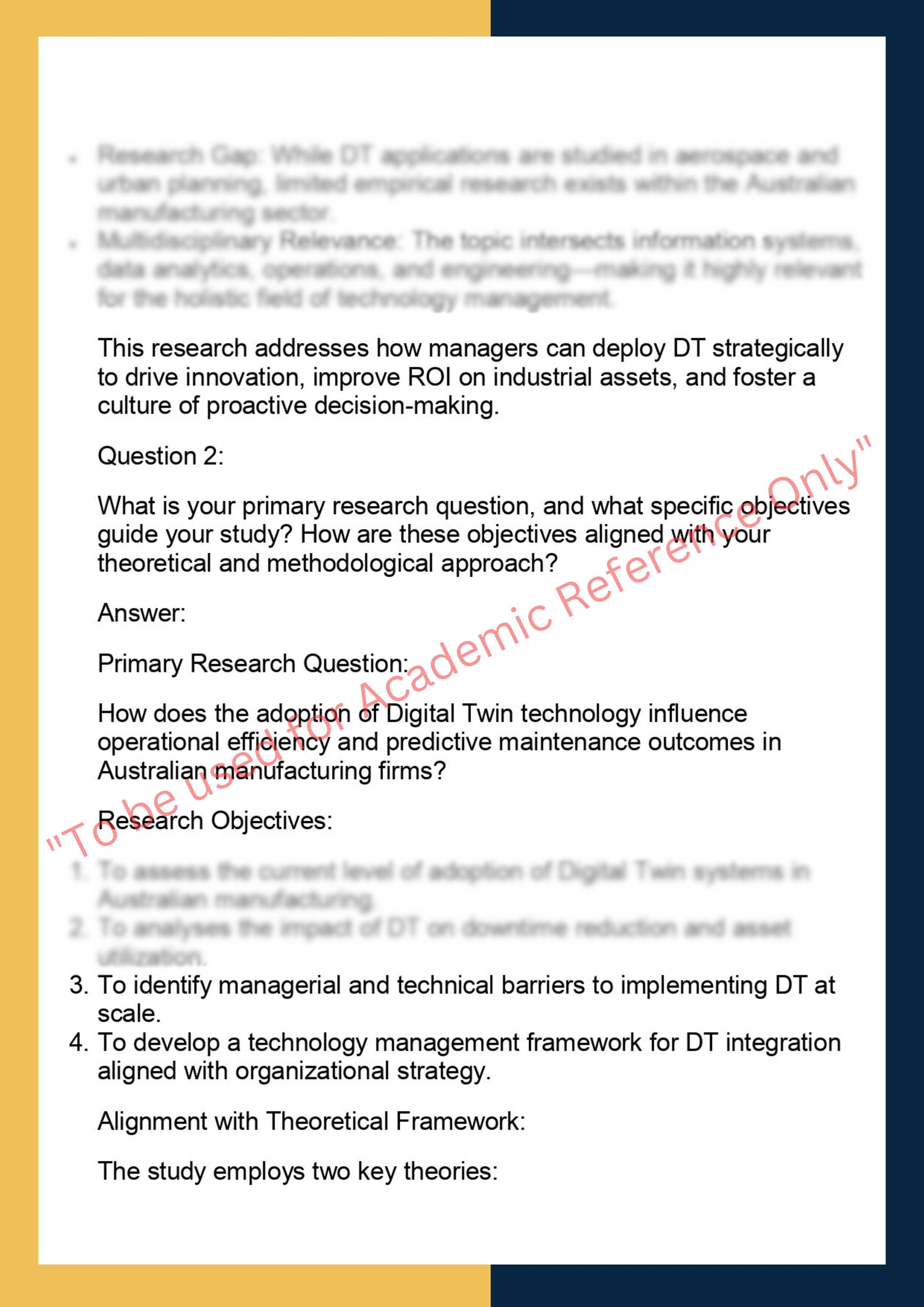 TECH7001– Technology Management Research  Project 1
