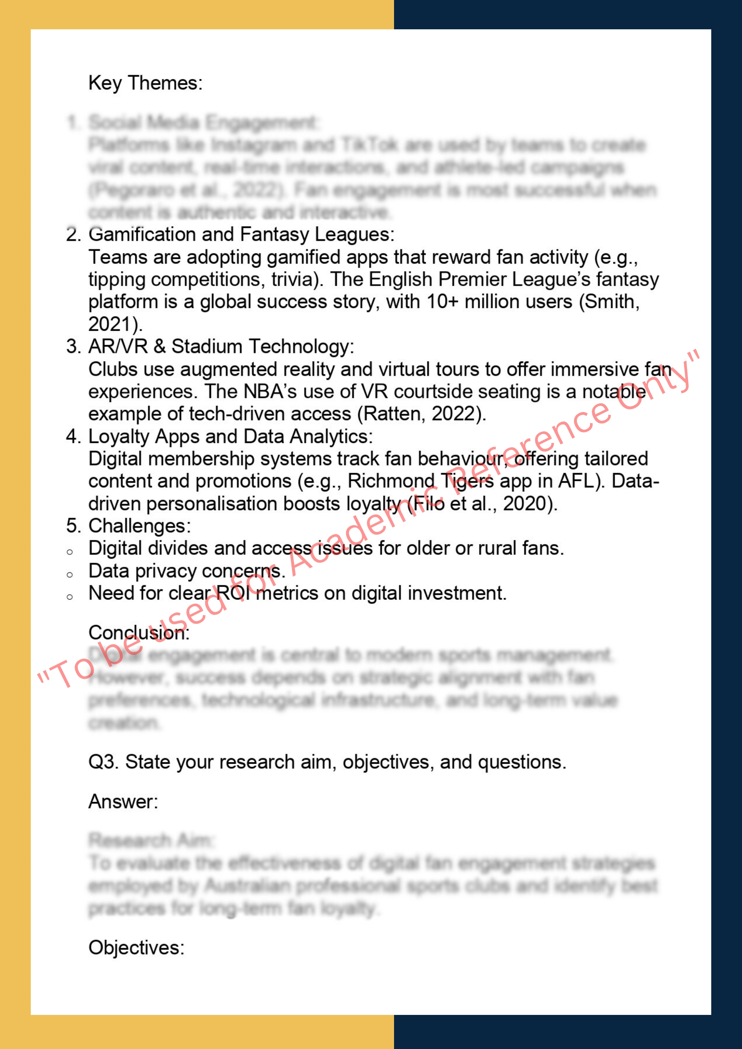 SPRT7000 – Sports Management Capstone 1