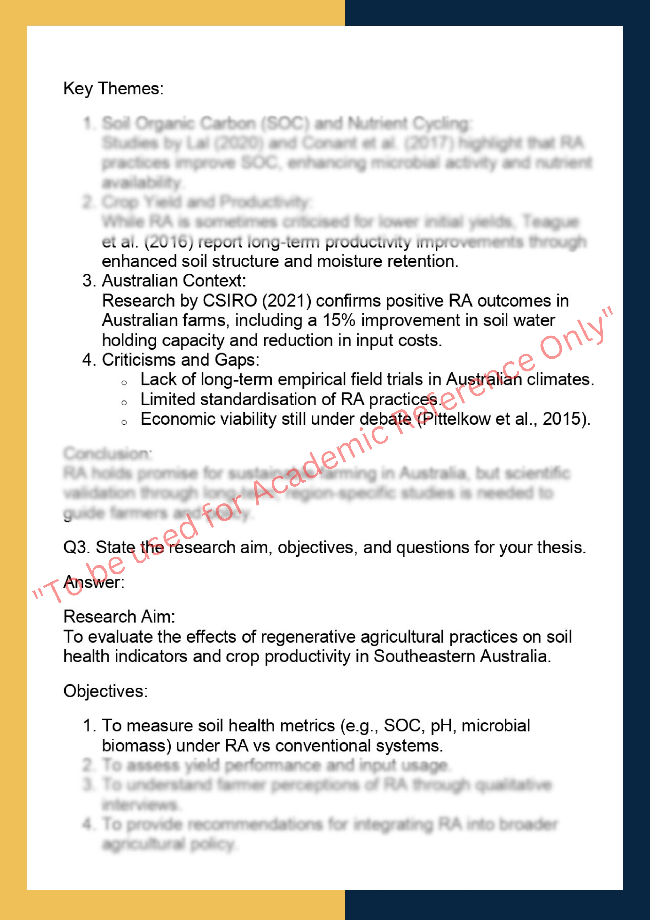 AGRI7101– Agricultural Research Thesis 1