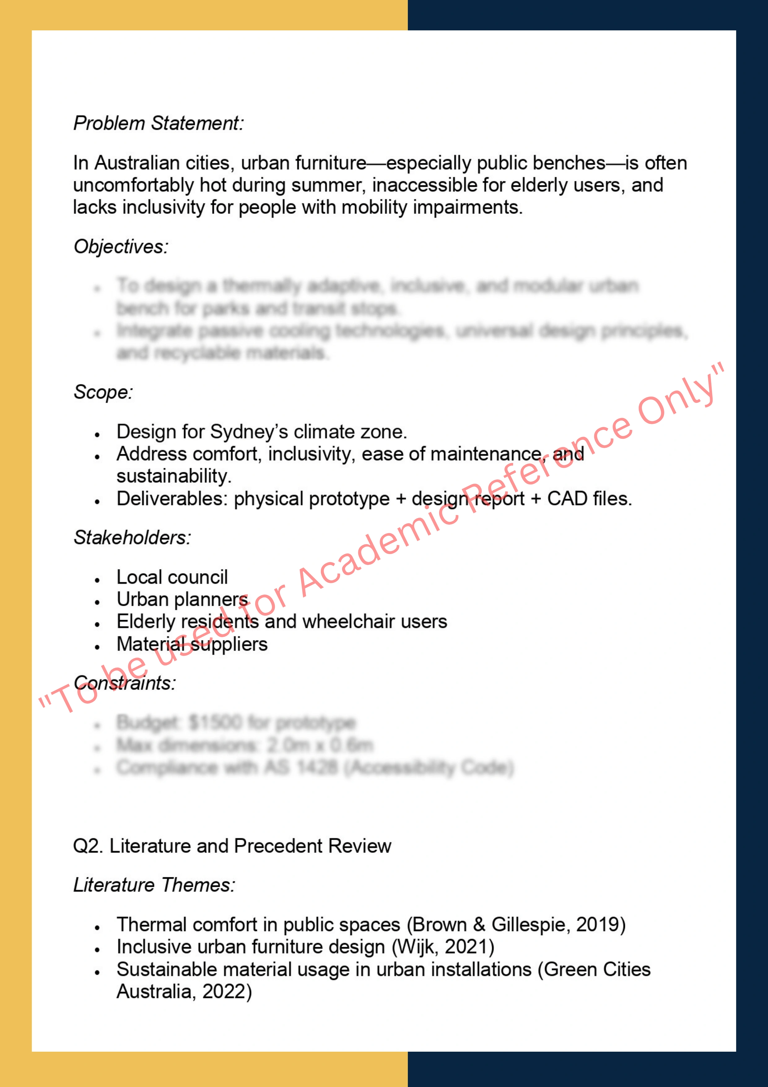 DSGN7200:  Design Capstone 1