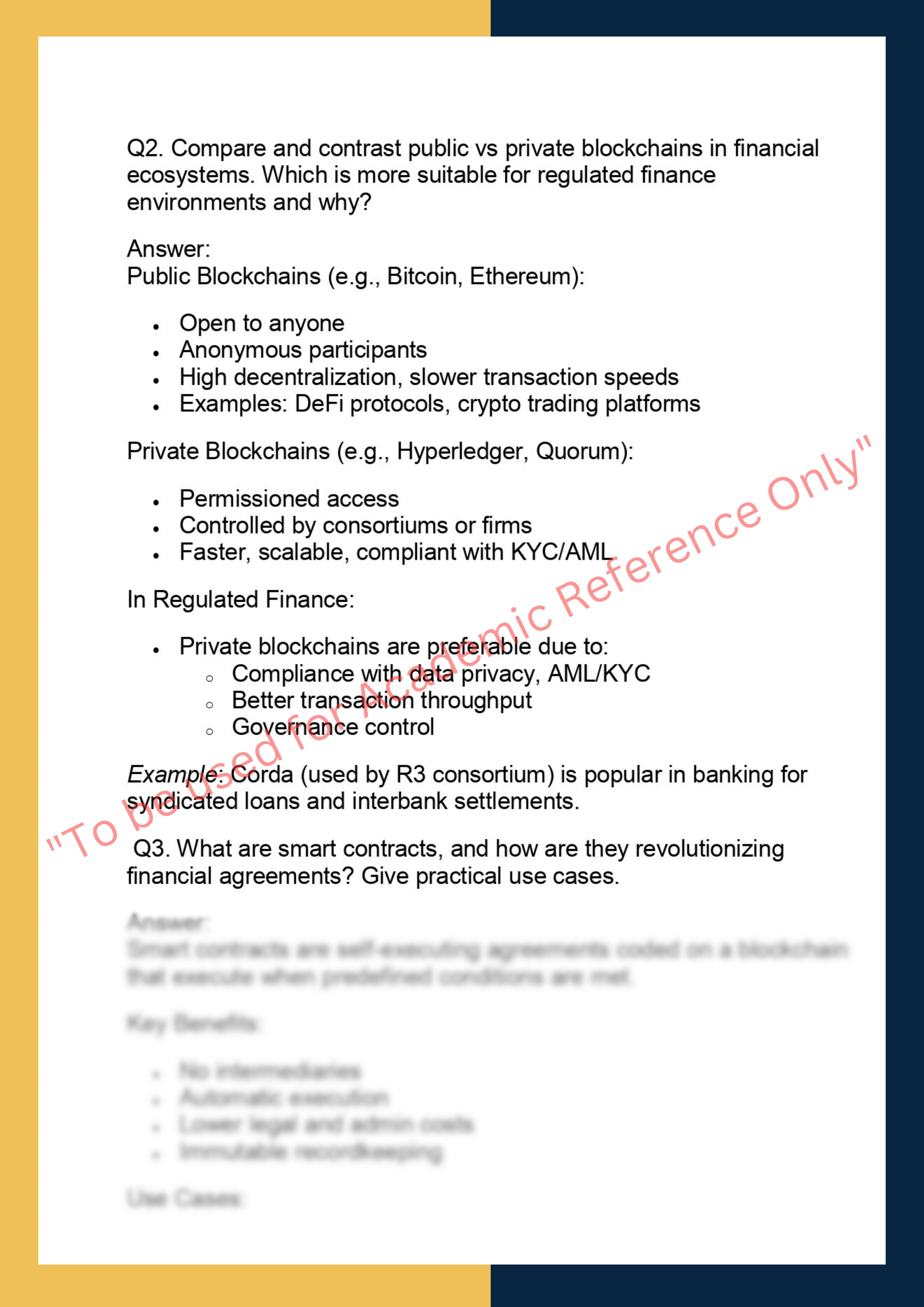 FINC6023 – Blockchain Applications in  Financial Services 1
