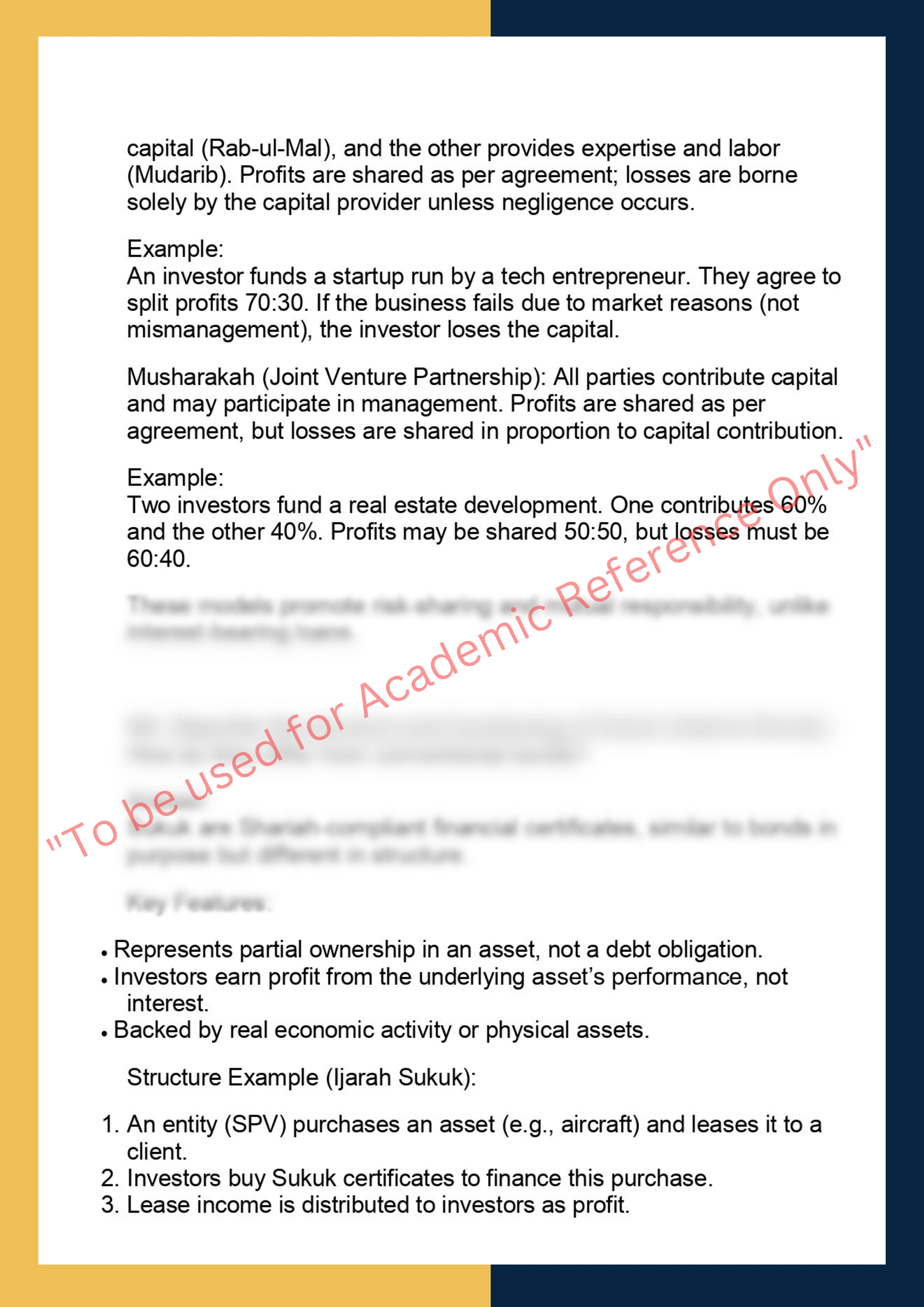FINC6028 – Islamic Finance and Banking 1