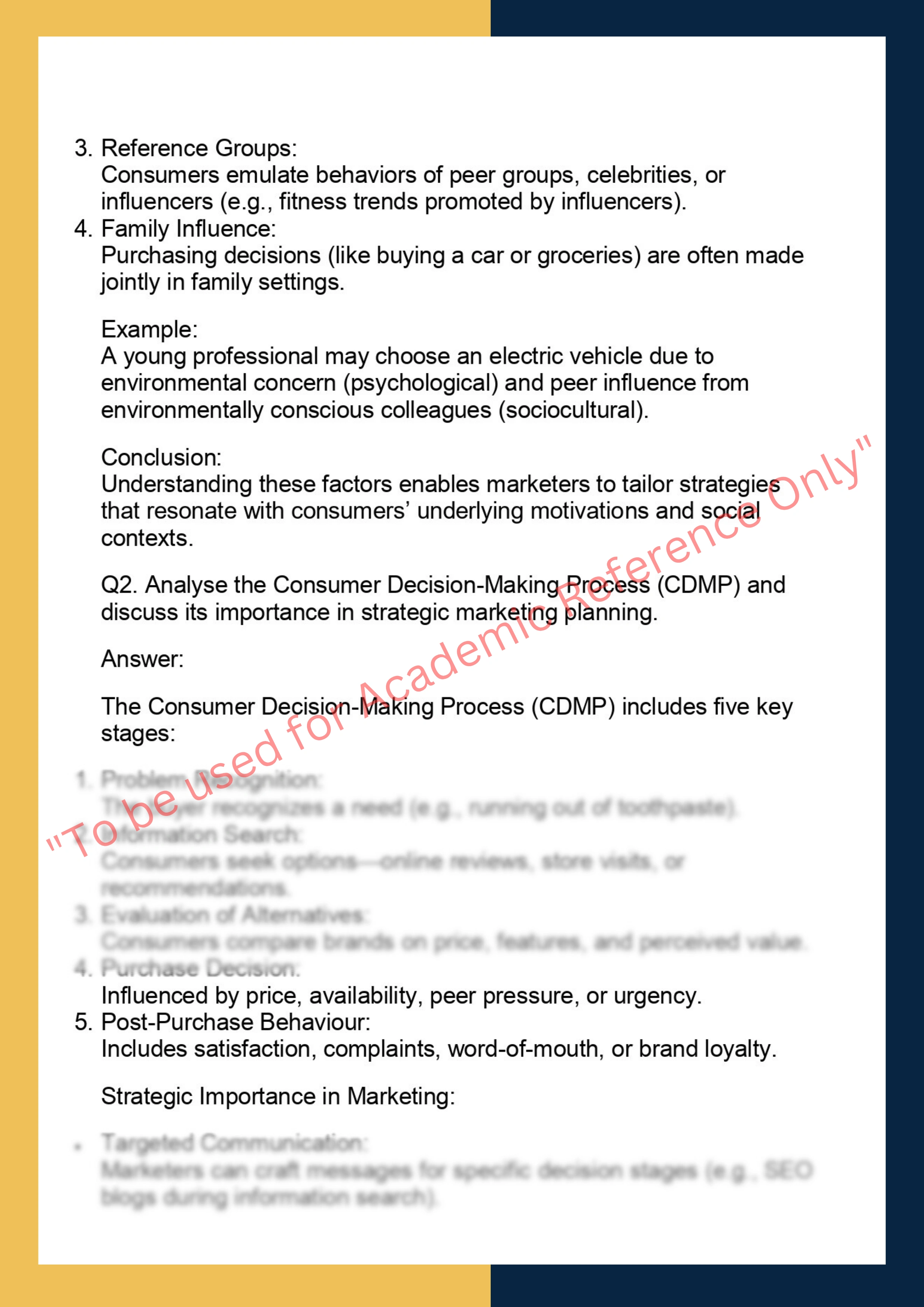 MKTG6002 -  Consumer Behaviour 1