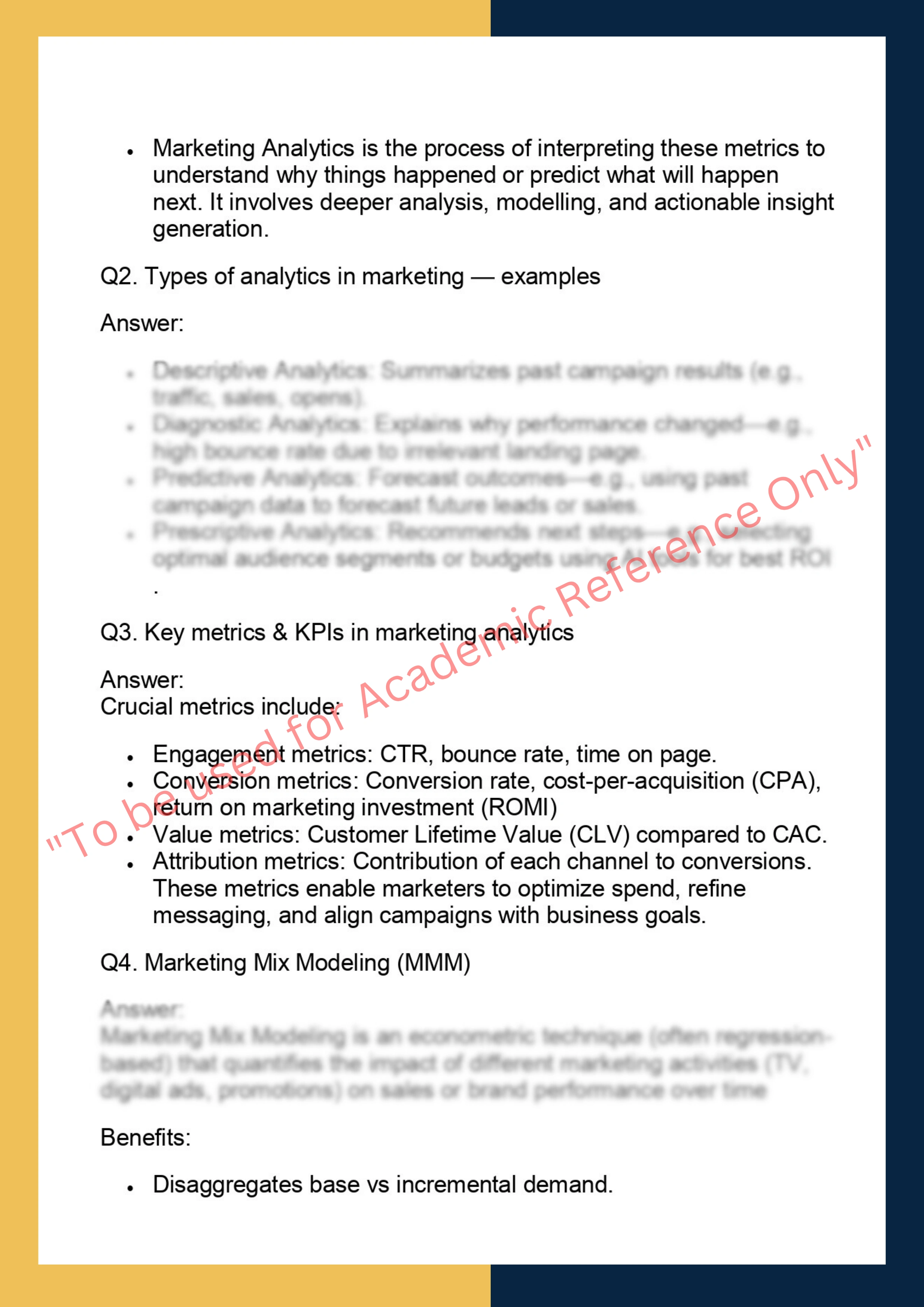 MKTG6009 -  Marketing Analytics 1