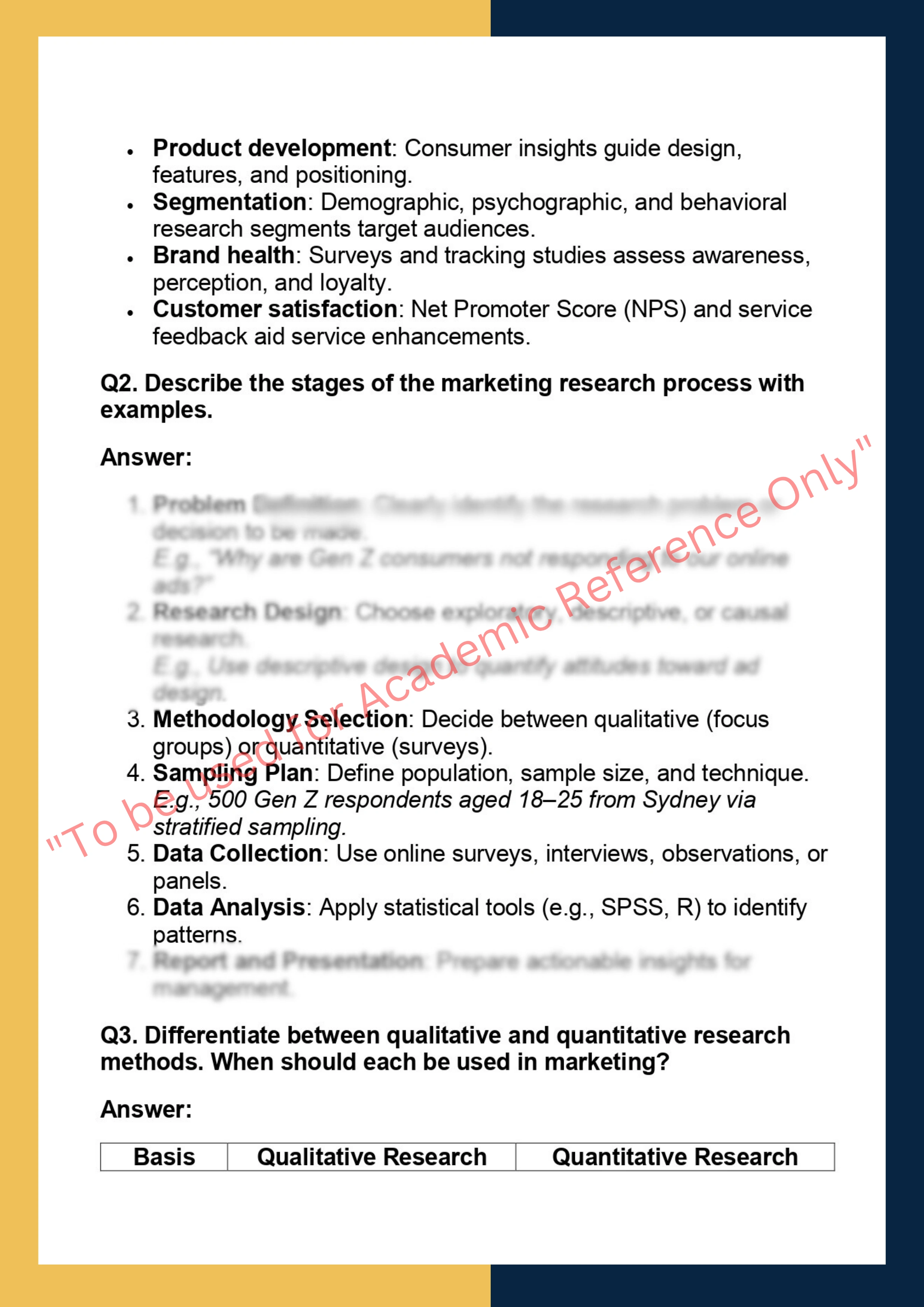 MKTG6010 - Marketing Research and Insights 1