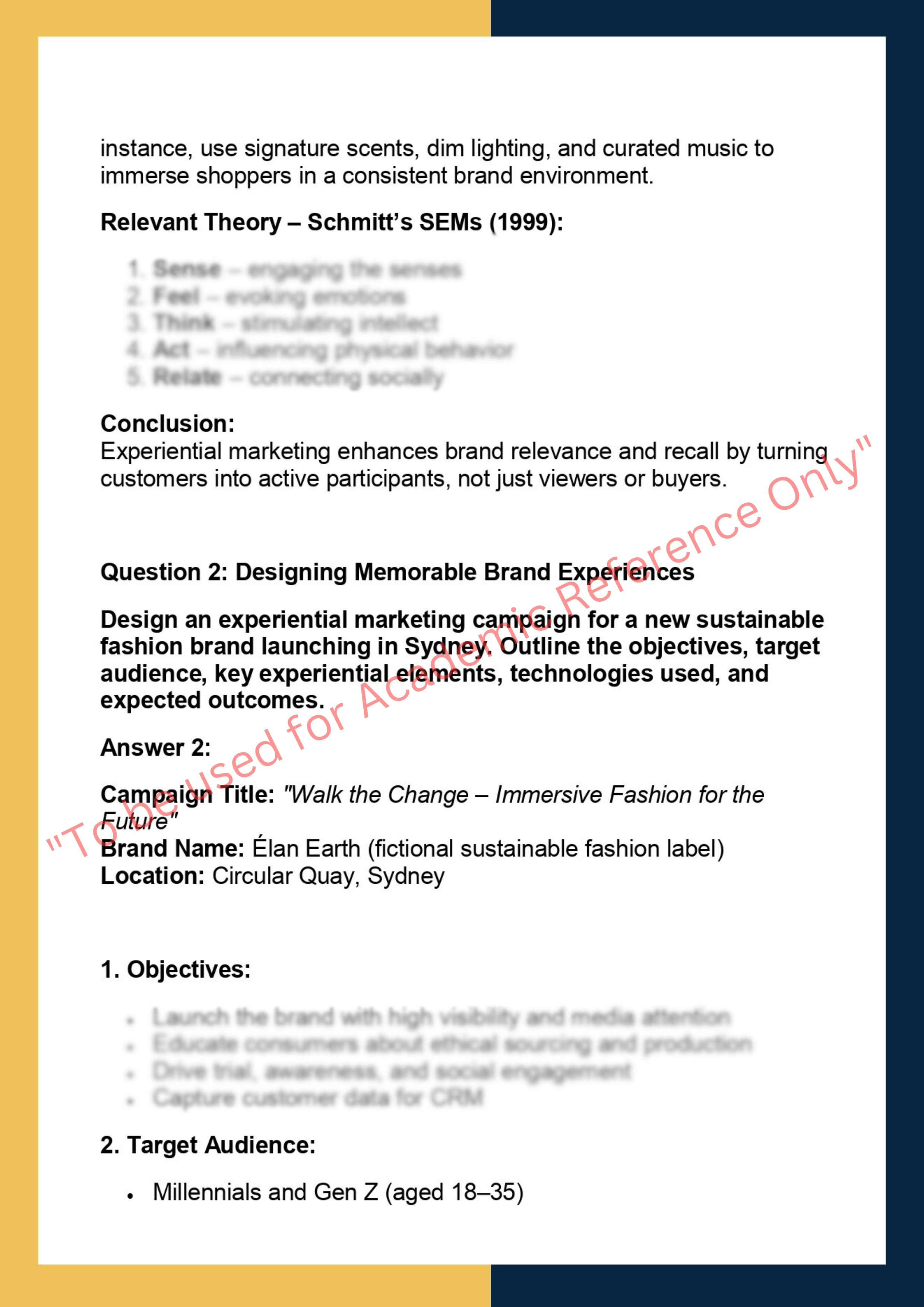 MKTG6015 - Experiential and Event Marketing 1
