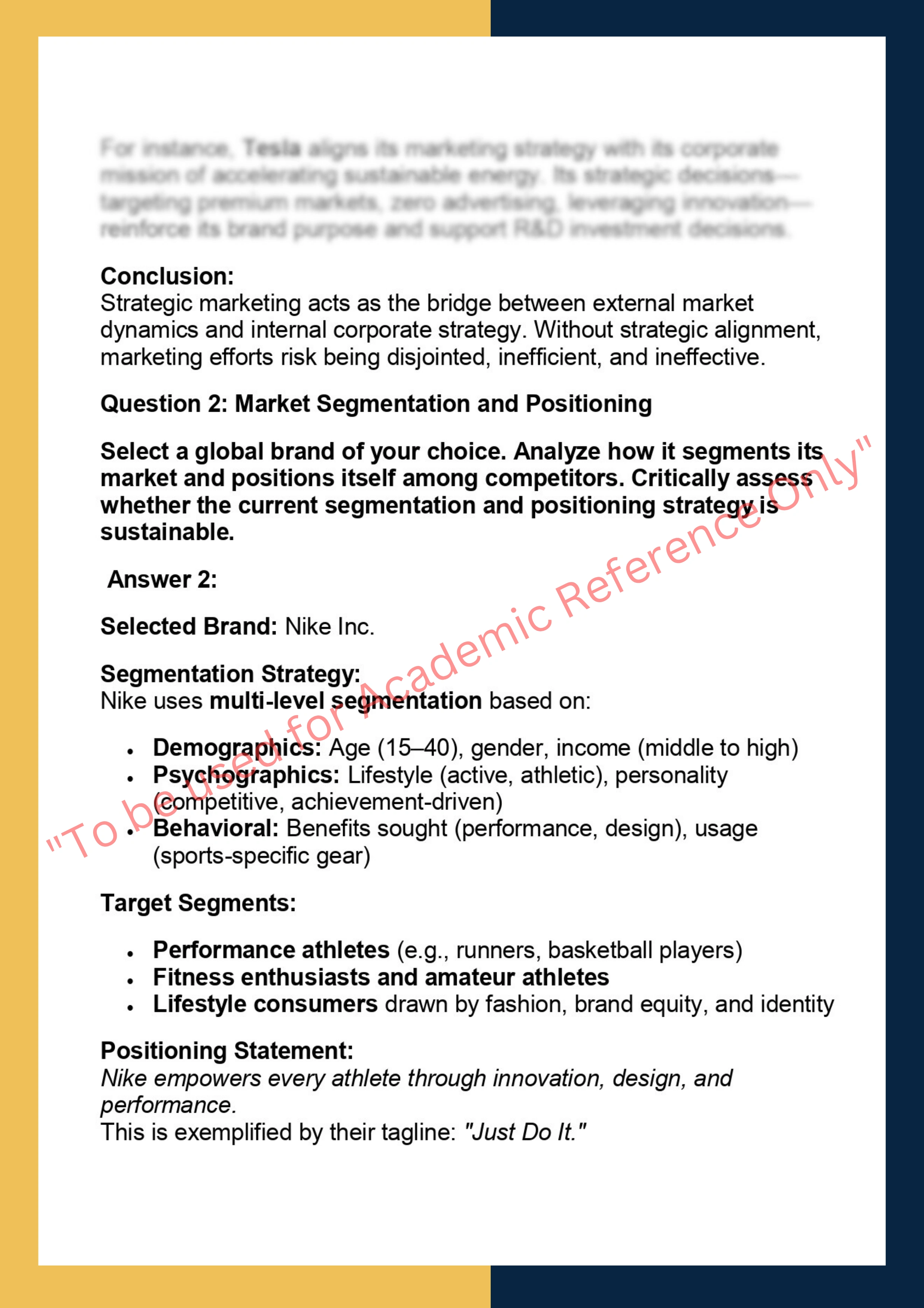 MK520- Strategic Marketing Management 1