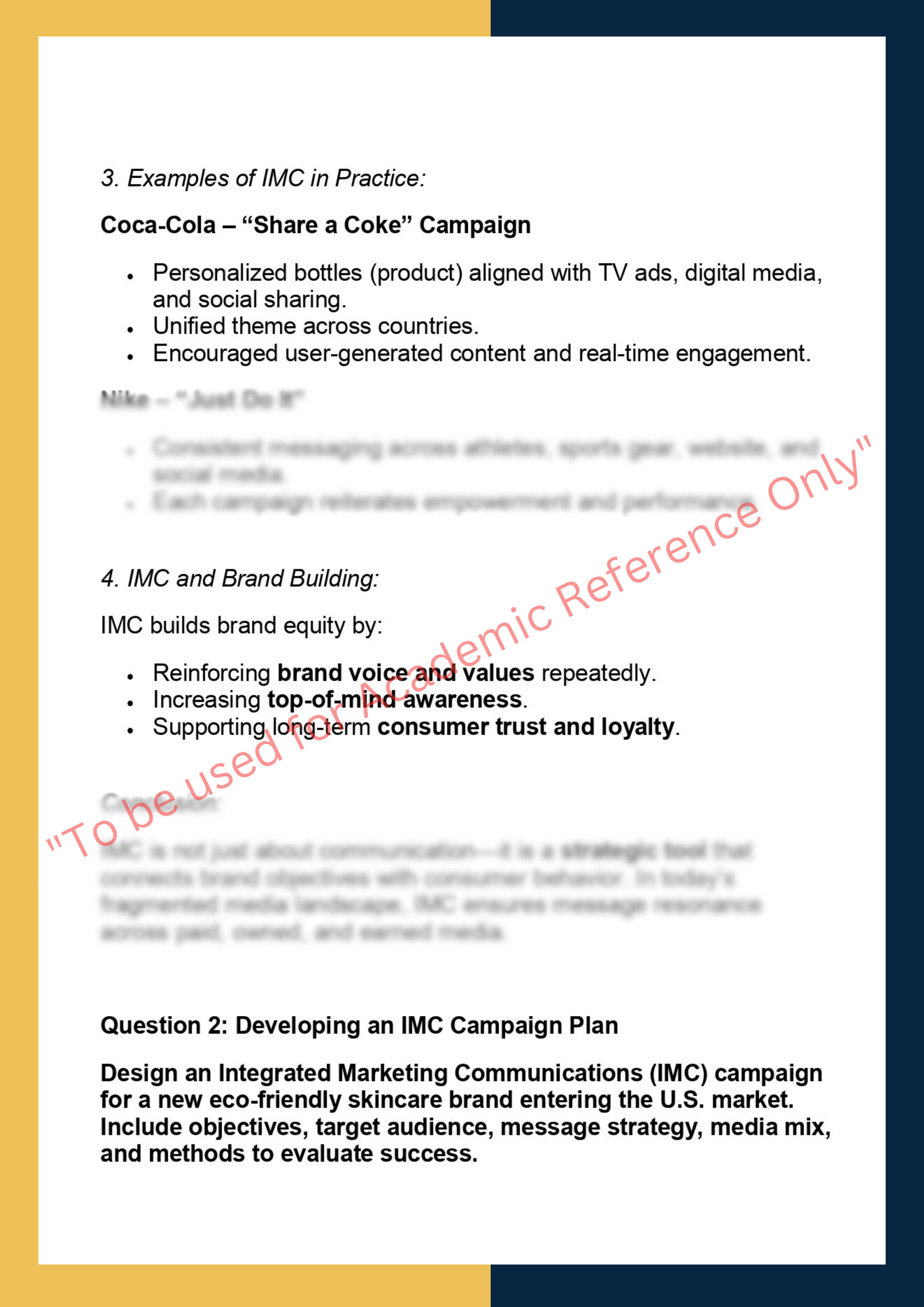 BMKT562-  Integrated Marketing Communications 1