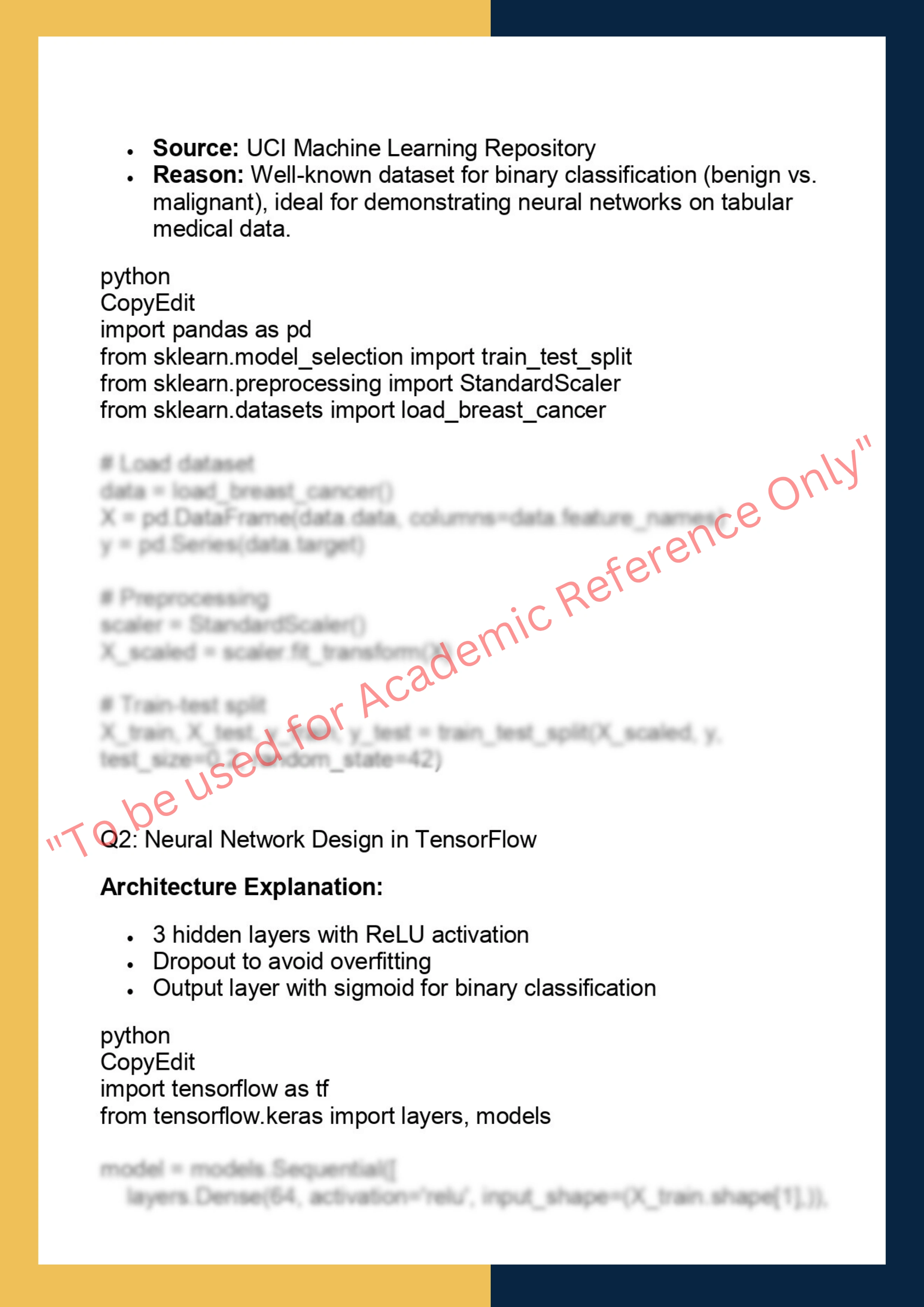 AIPA627 – Applied Python for AI and Neural  Networks 1